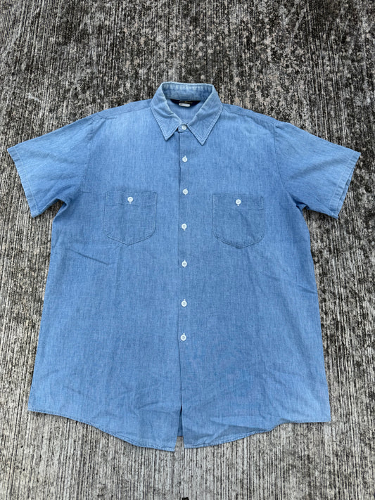 Vintage 1970s-80s OshKosh B’gosh Made in USA Chambray Work Shirt