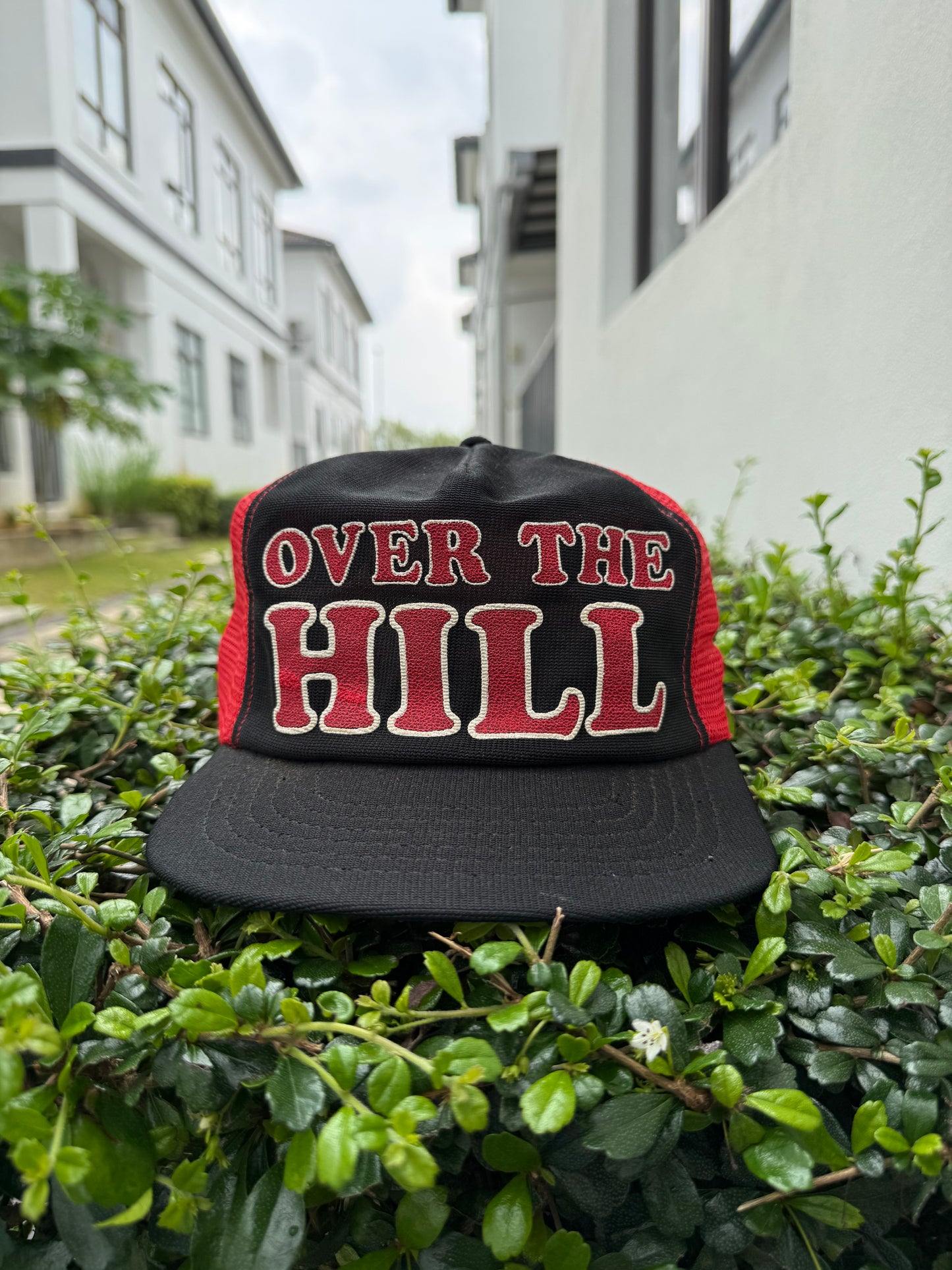 Vintage 1980s “Over The Hill” Trucker Hat Made In Usa
