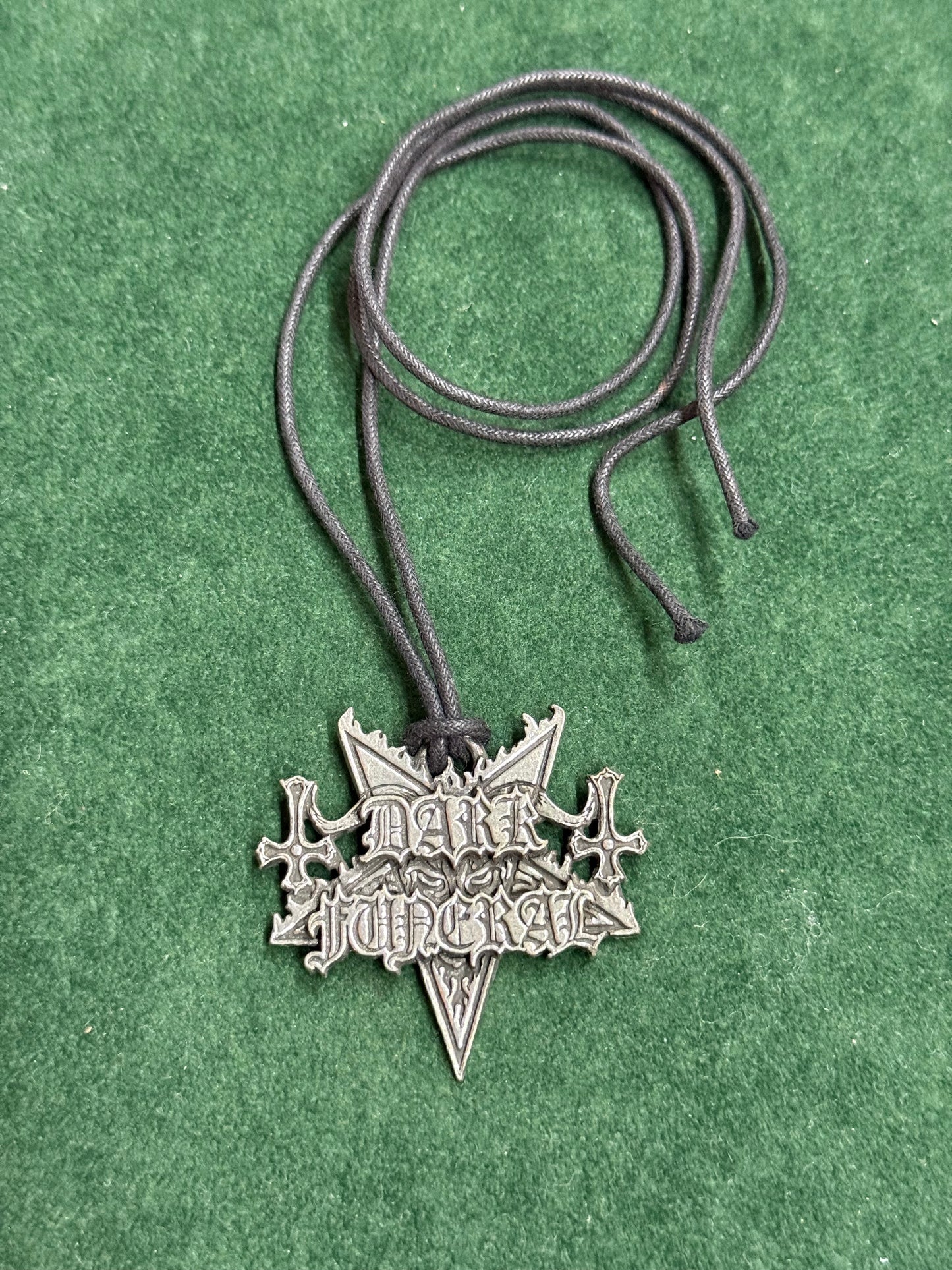 Vintage 1998 Dark Funeral Band Razamataz Alchemy Carta England Pendant Necklace