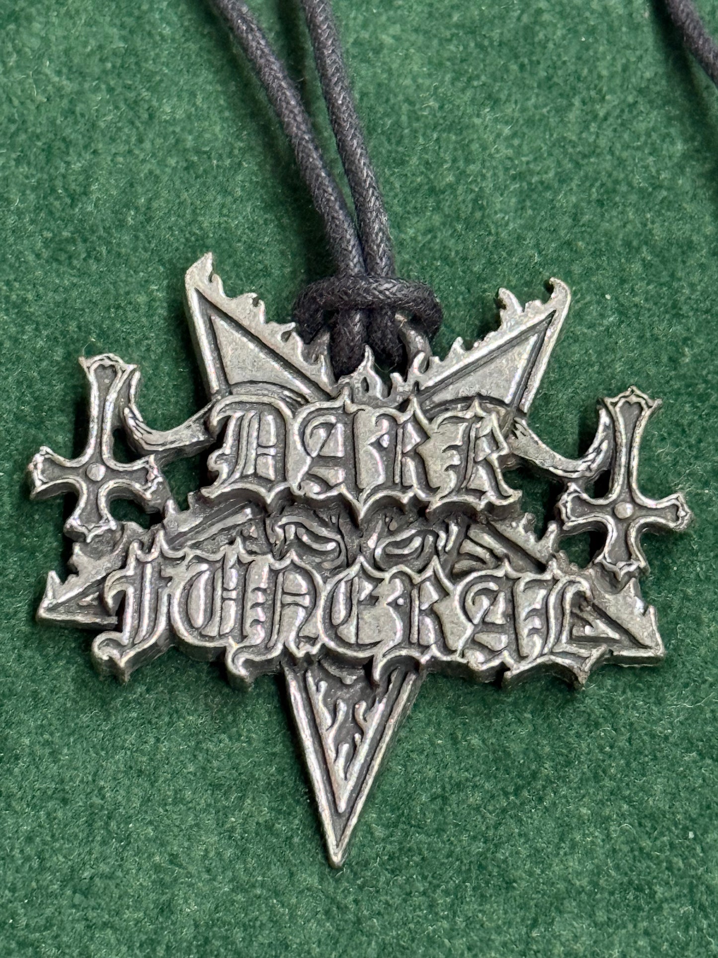 Vintage 1998 Dark Funeral Band Razamataz Alchemy Carta England Pendant Necklace