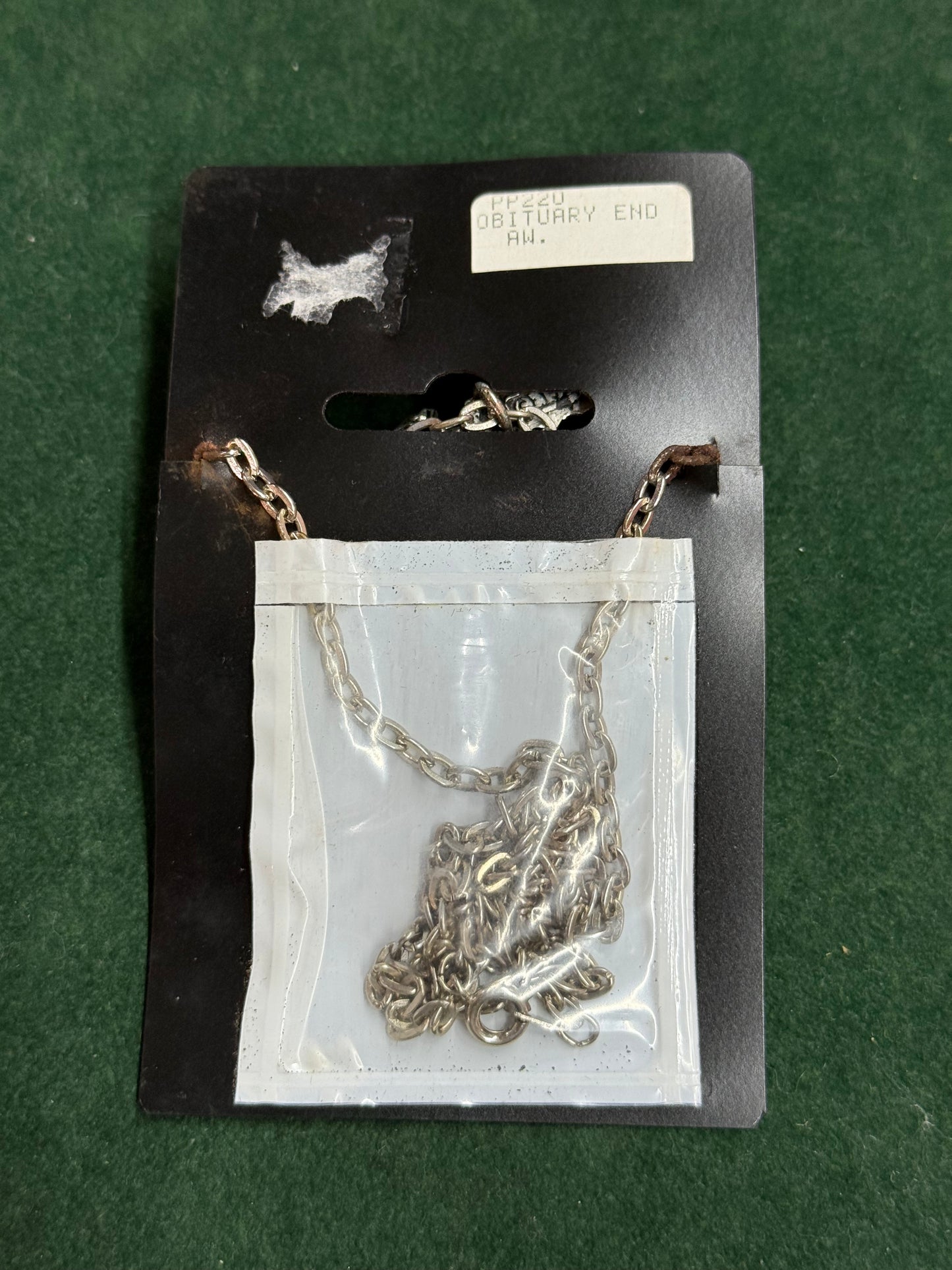 Vintage 1991 Obituary Band Blue Grape Alchemy Carta England Pendant Necklace