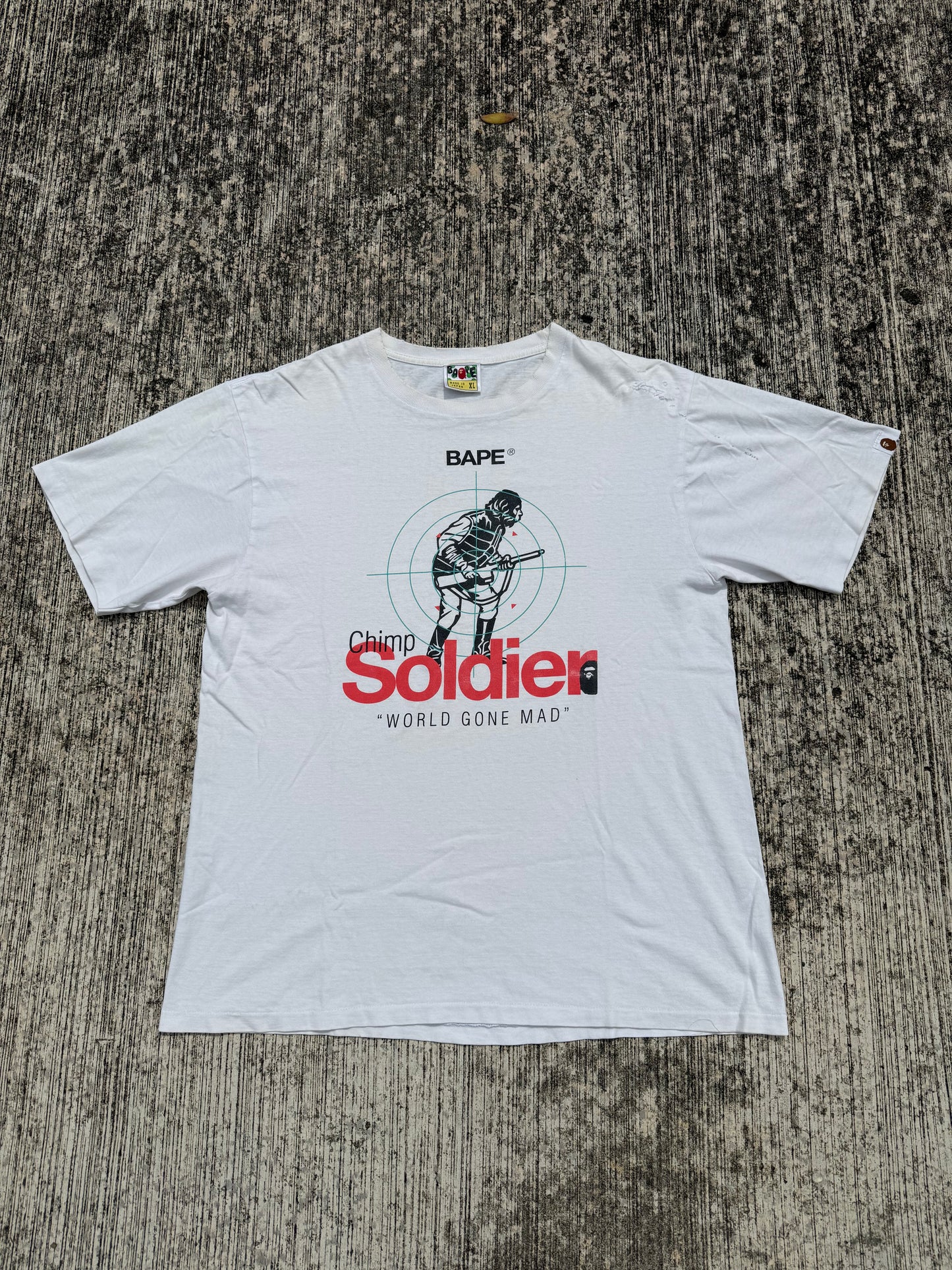 A Bathing Ape “Chimp Soldier – World Gone Mad” Tshirt