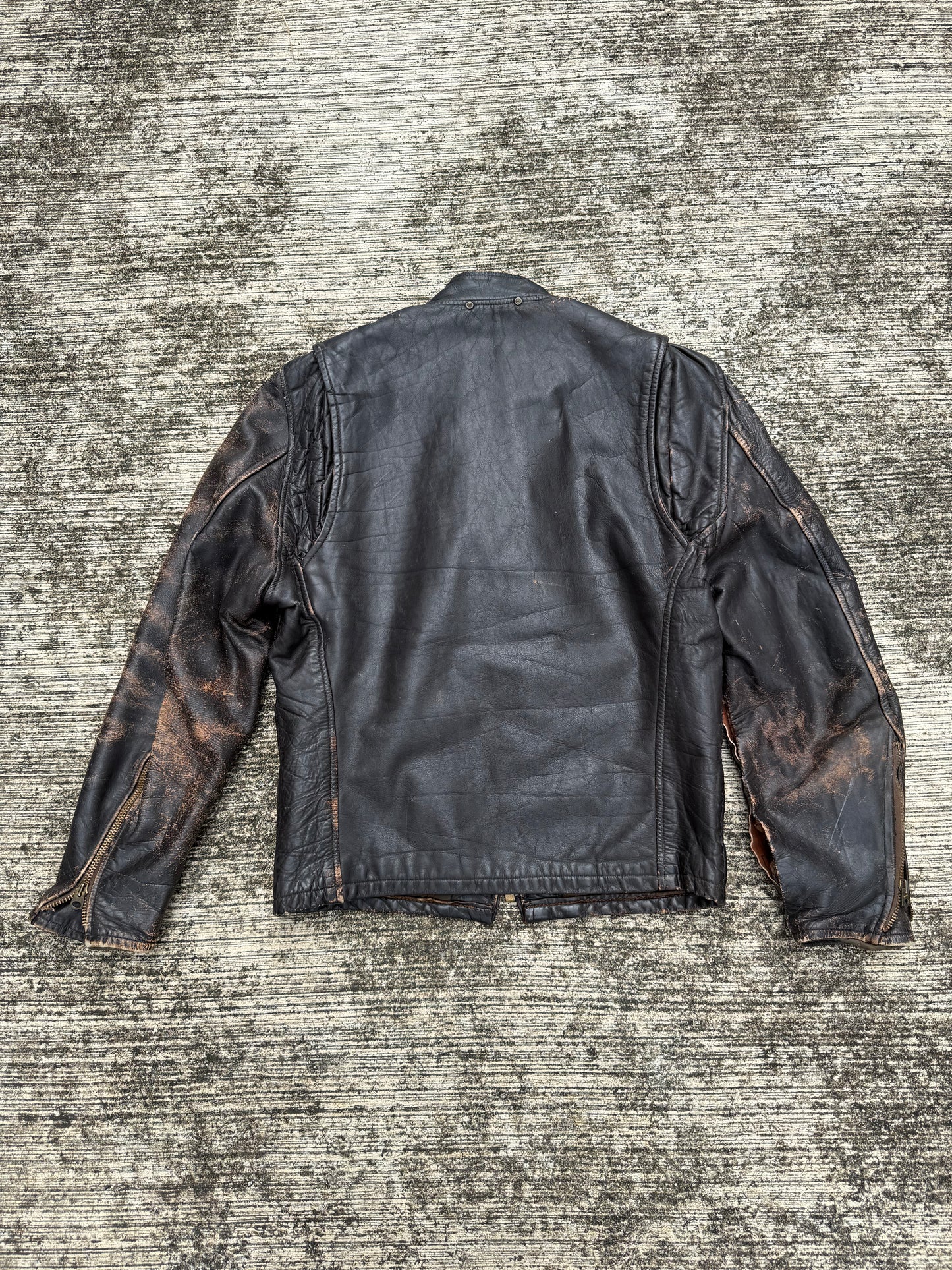 Vintage 1950s-60s Genuine Leather Cafe Racer Jacket