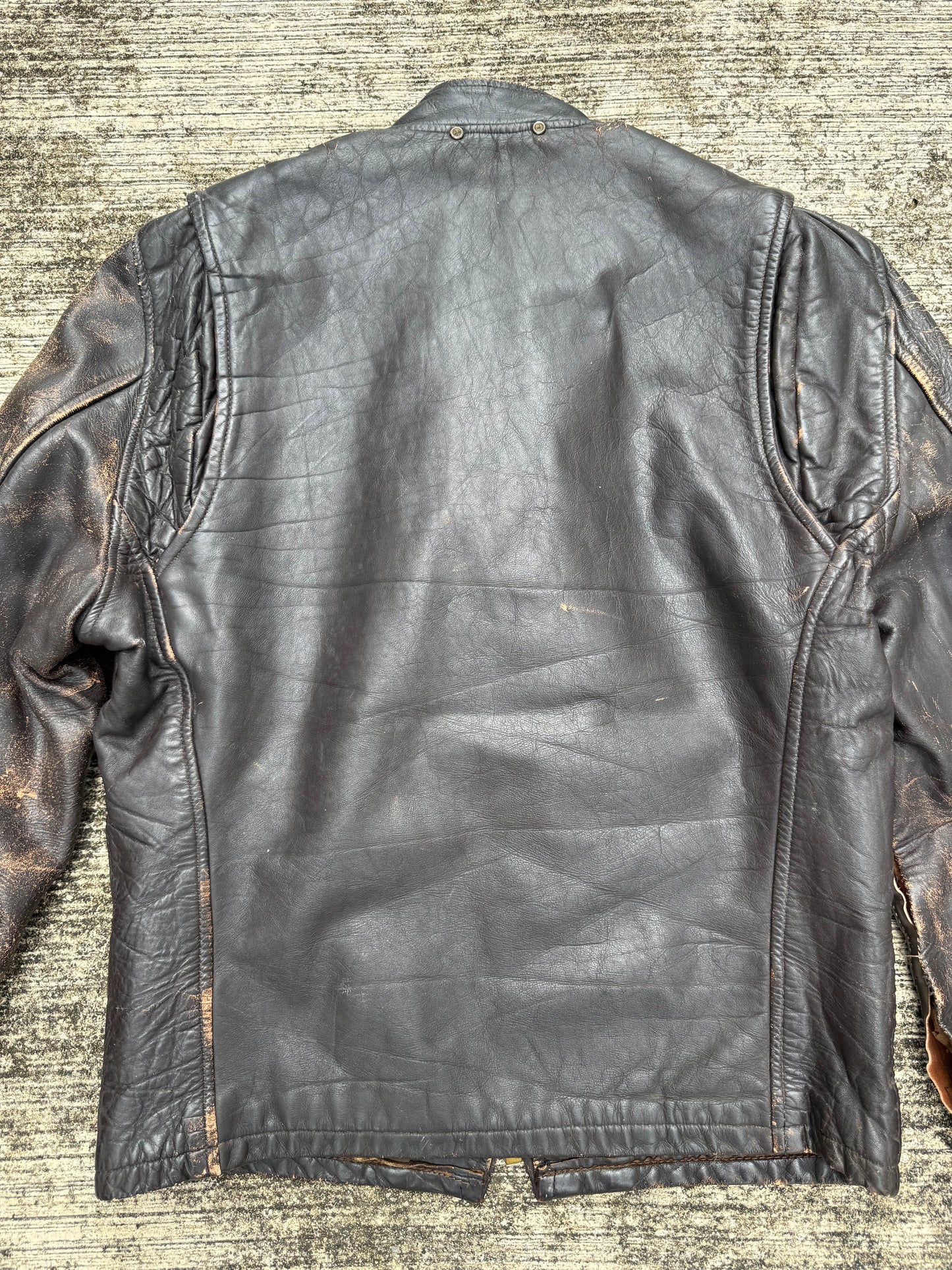 Vintage 1950s-60s Genuine Leather Cafe Racer Jacket