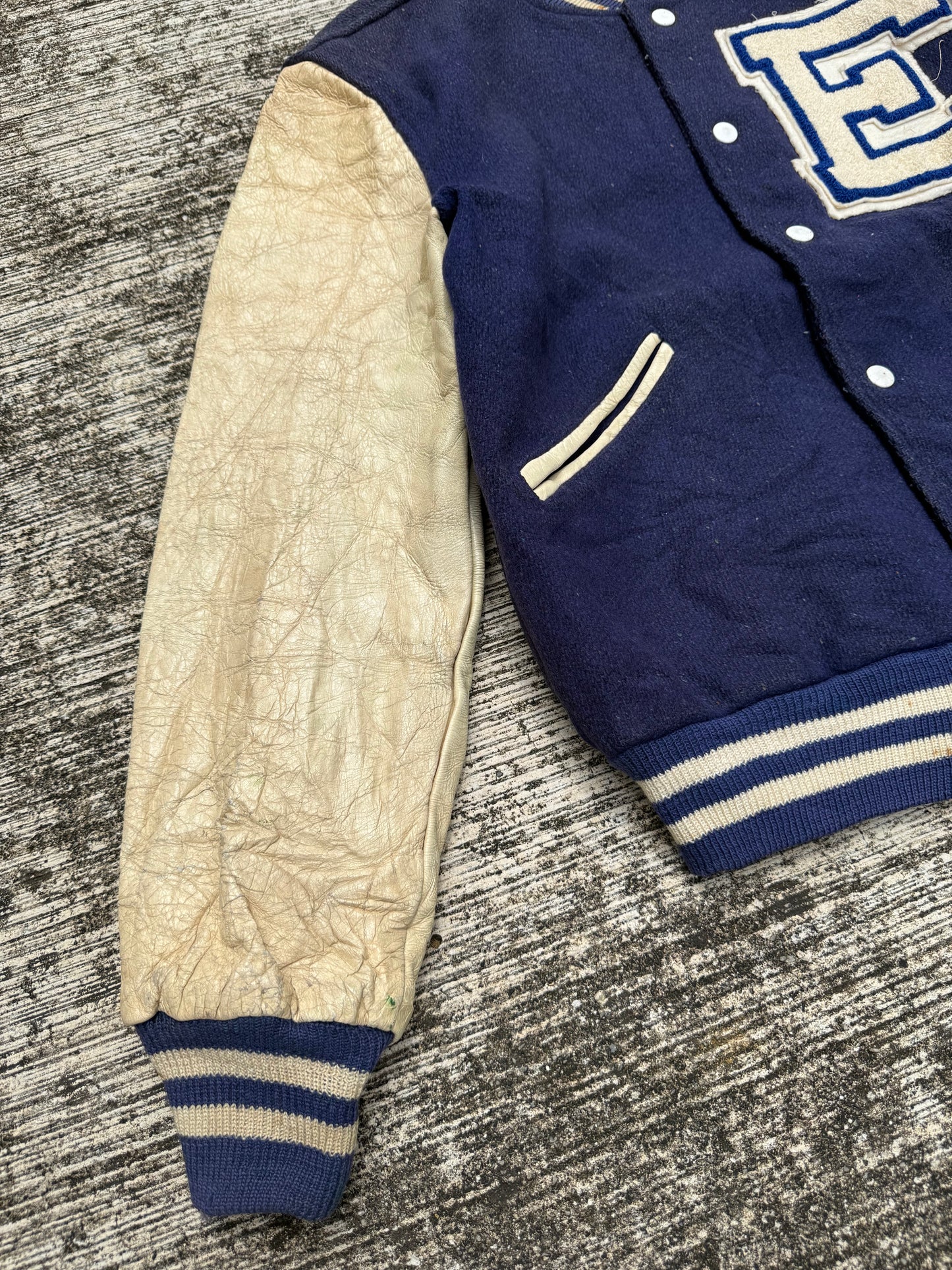 Vintage 1950s Butwin “E” Varsity Wool Jacket Made In Usa