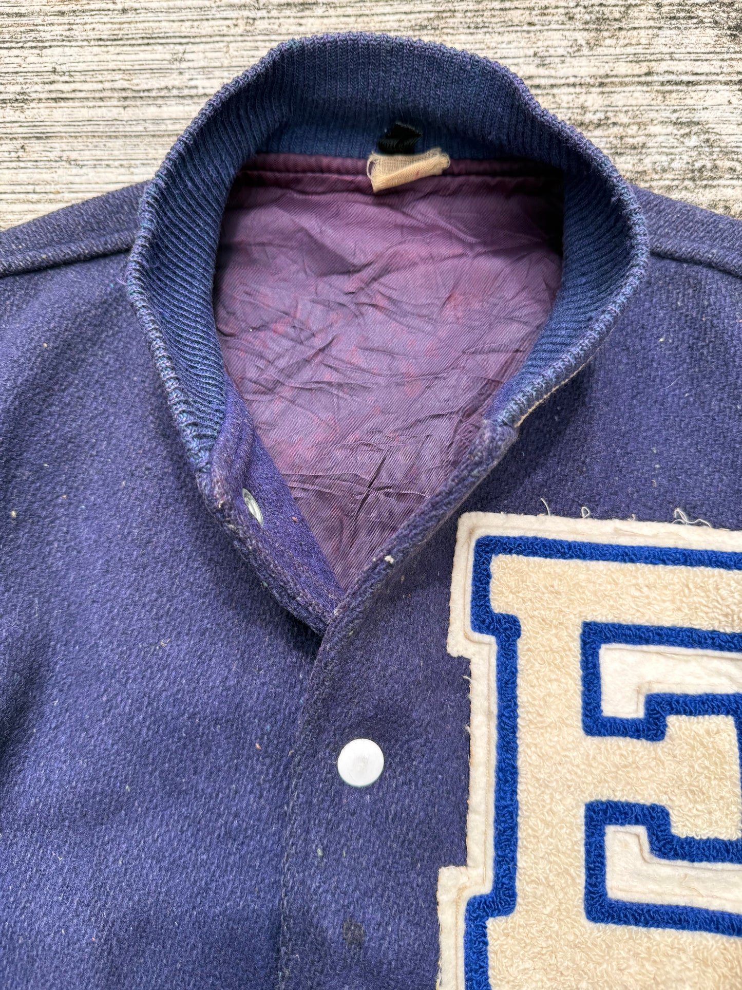Vintage 1950s Butwin “E” Varsity Wool Jacket Made In Usa