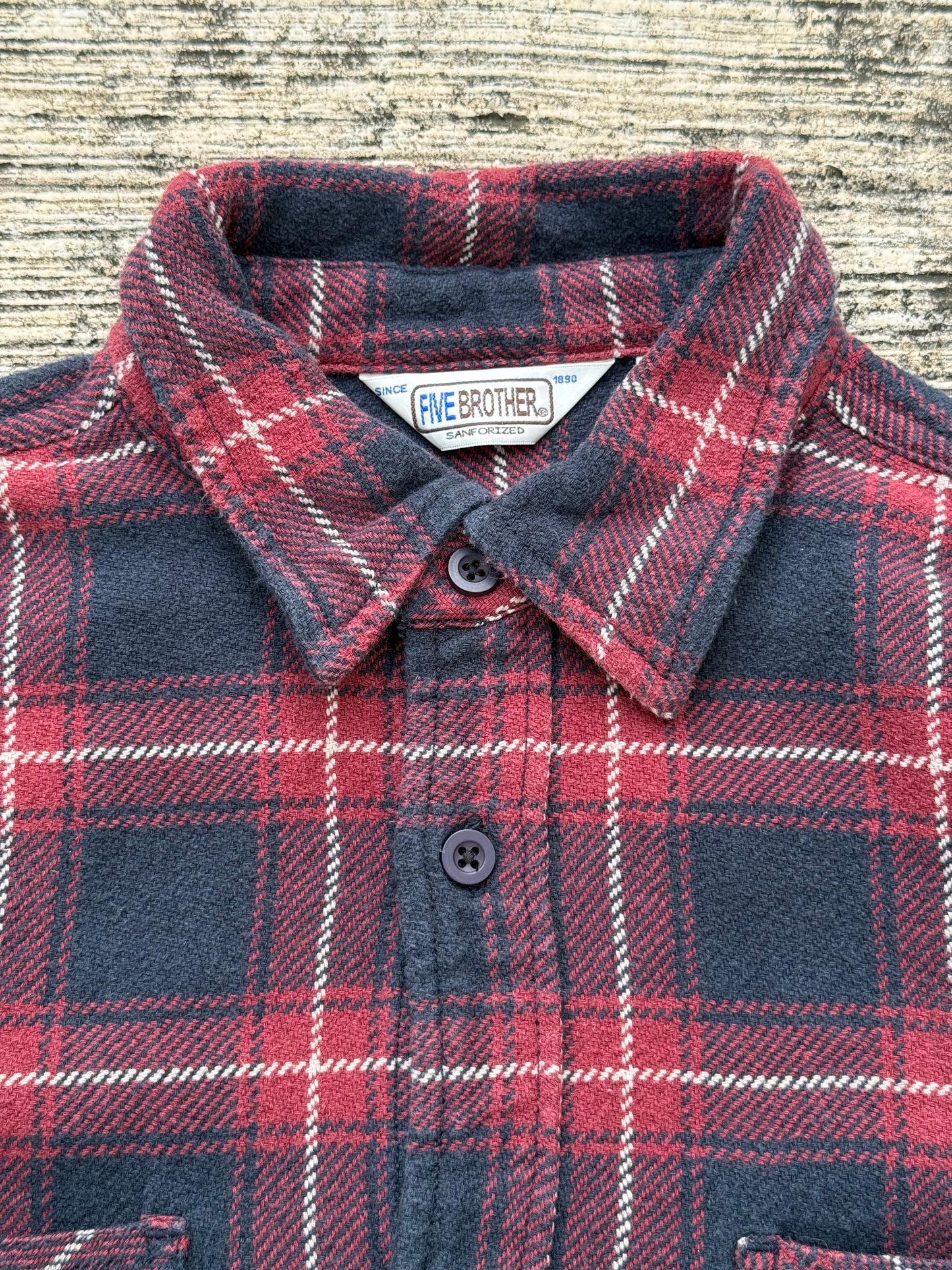 Vintage 1970s Five Brother Sanforized Flannel Shirt