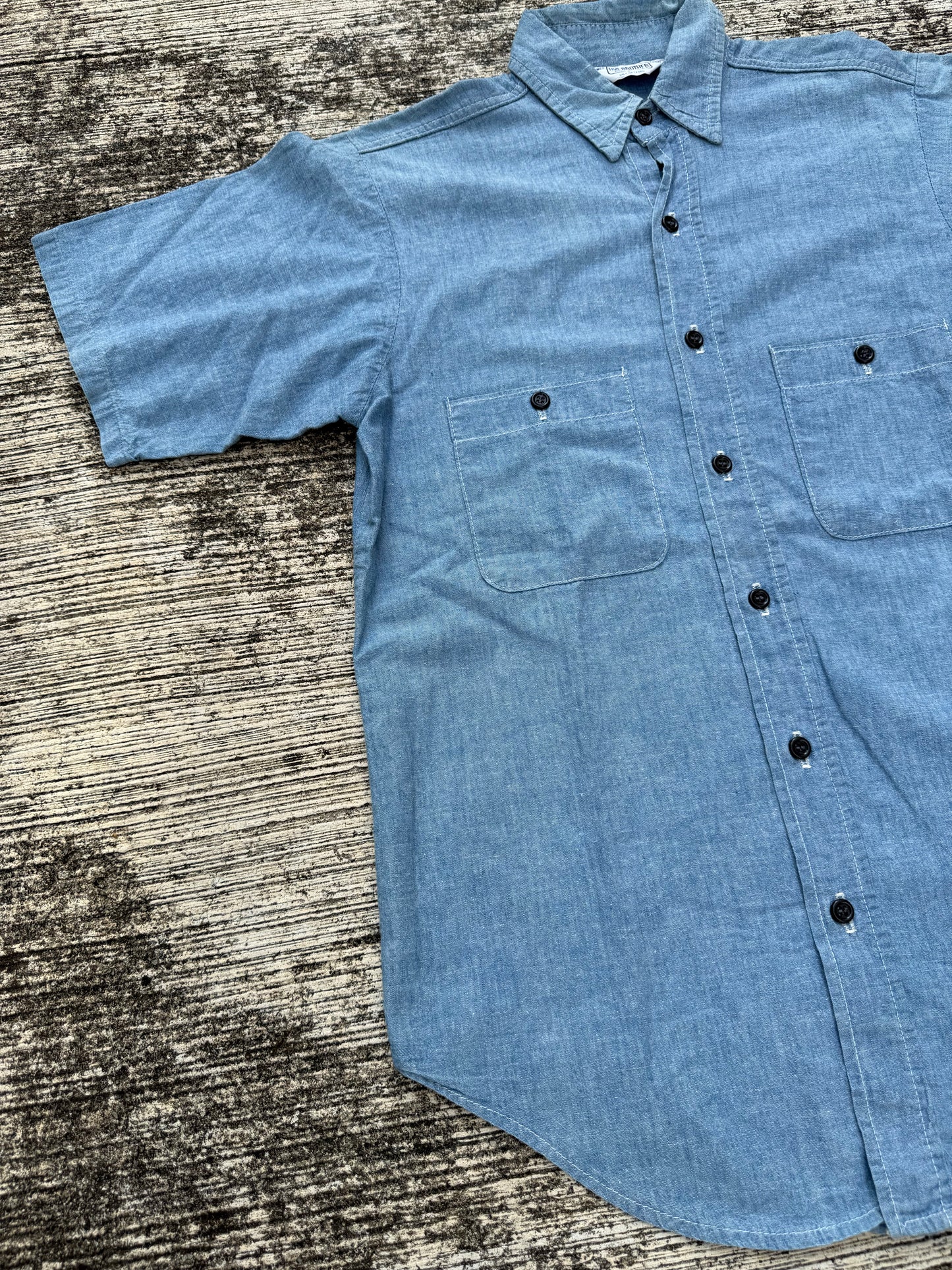 Vintage 1980s Five Brother Chambray Work Shirt