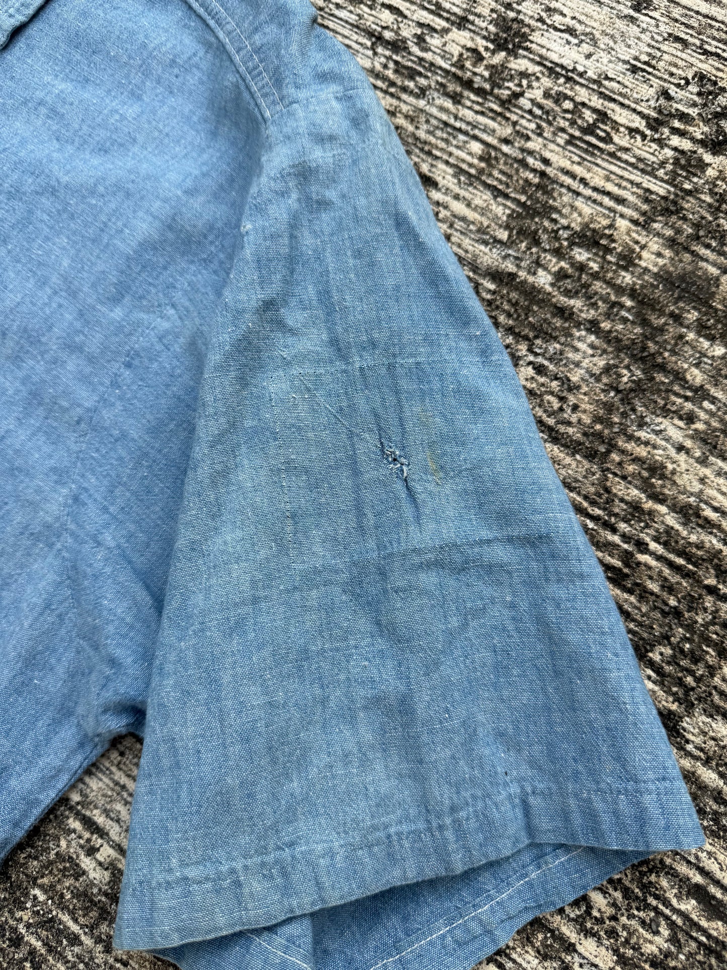 Vintage 1980s Five Brother Chambray Work Shirt