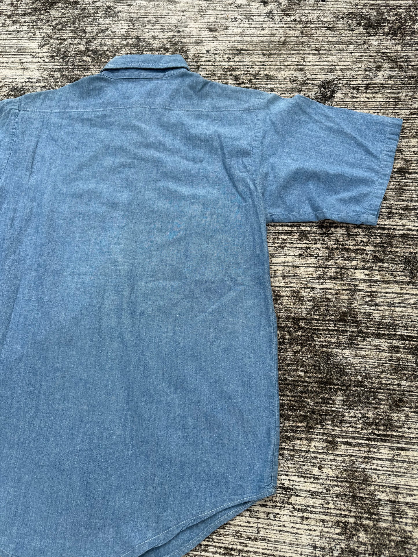 Vintage 1980s Five Brother Chambray Work Shirt