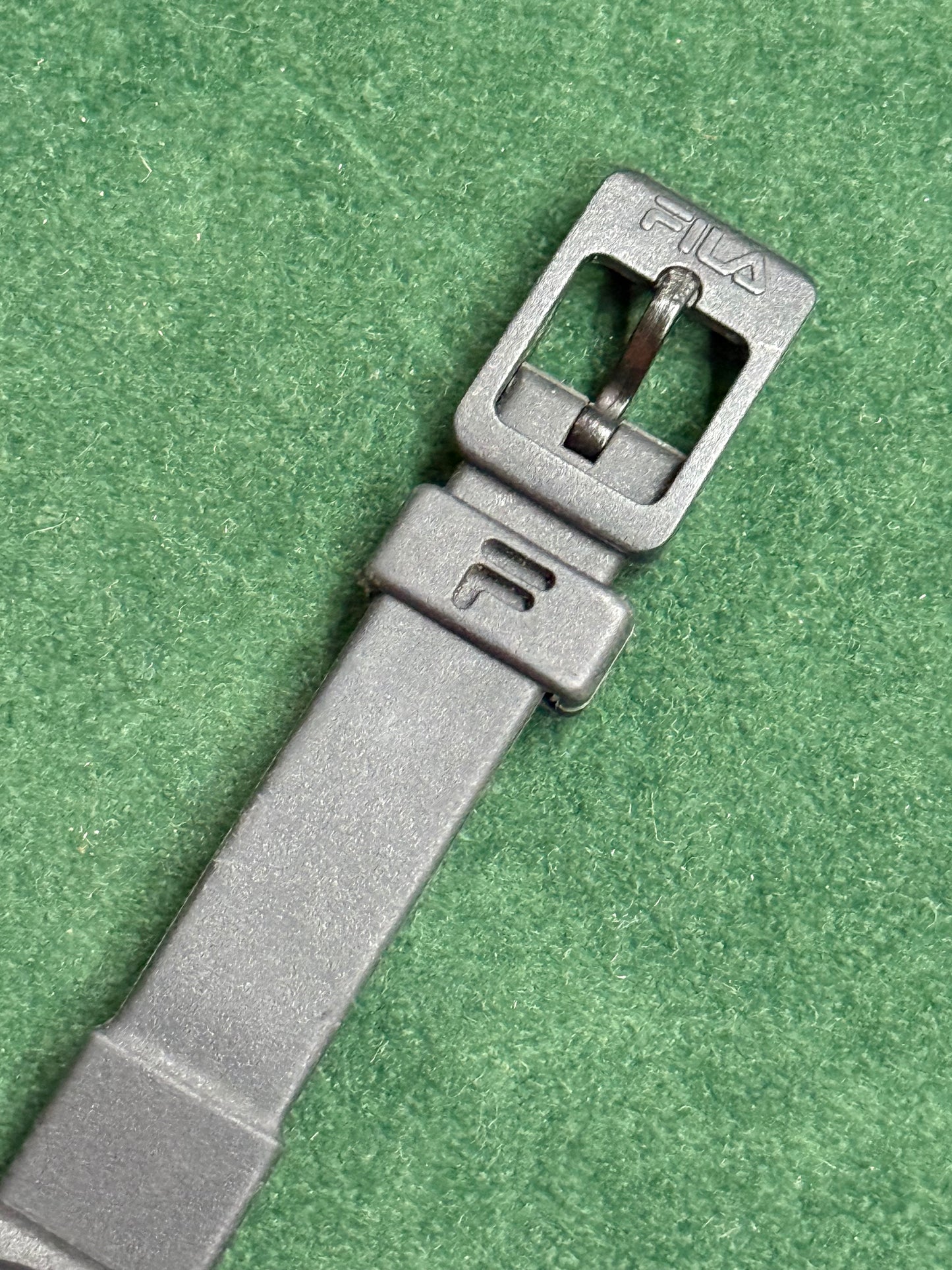 Vintage Fila Swiss Made Sports Watch Black Resin Quartz 1990s