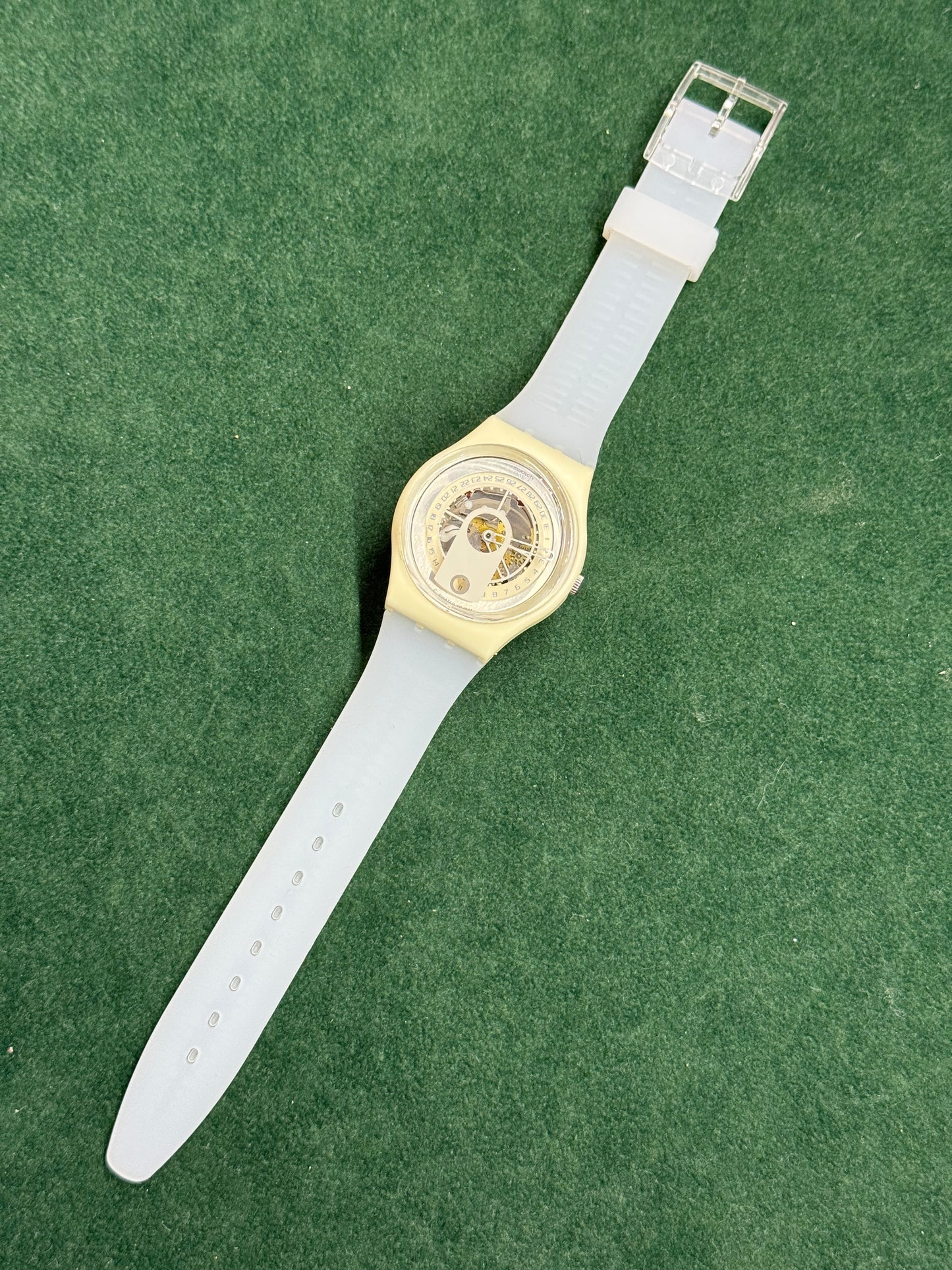 Vintage Swatch Gent Date “In View” AG 1997 Watch Rare 90s Swiss Made