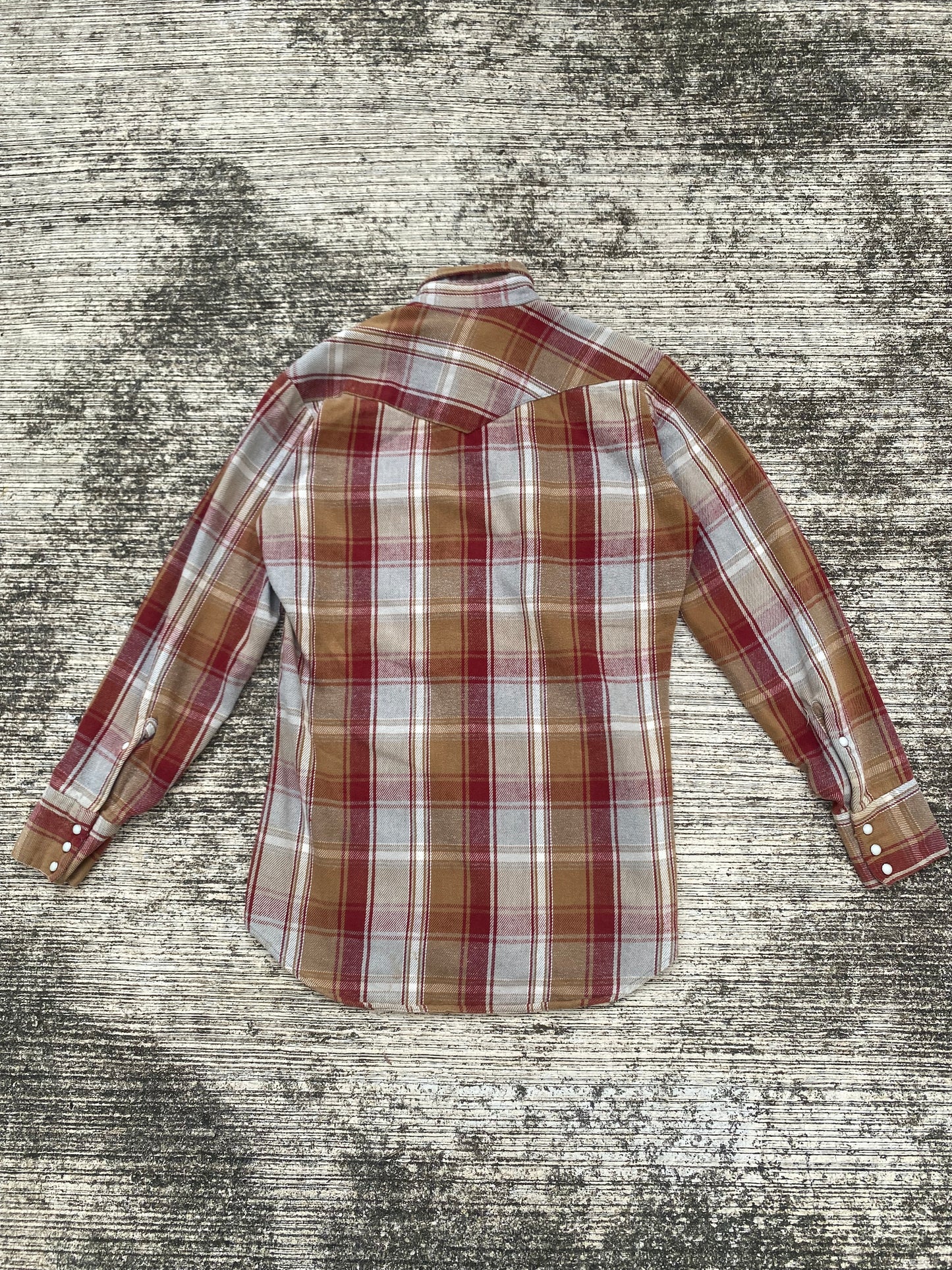 Vintage 1970s-80s Key Western Pearl Snap Flannel Shirt