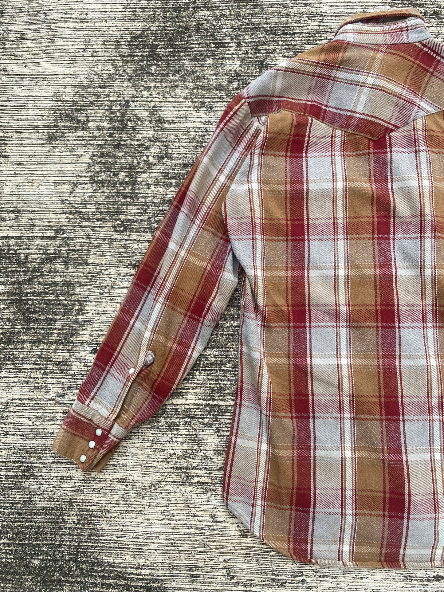 Vintage 1970s-80s Key Western Pearl Snap Flannel Shirt