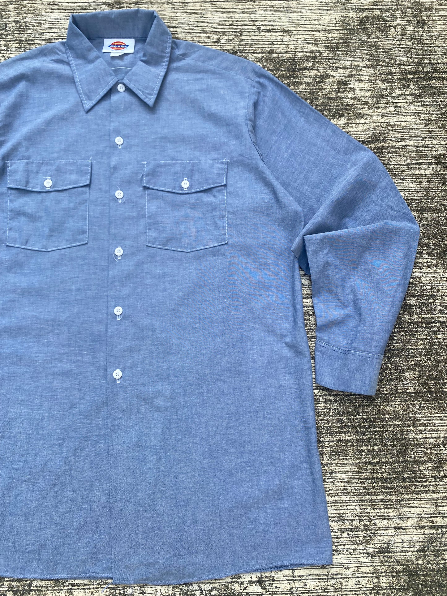 Vintage 1980s-90s Dickies Chambray Work Shirt
