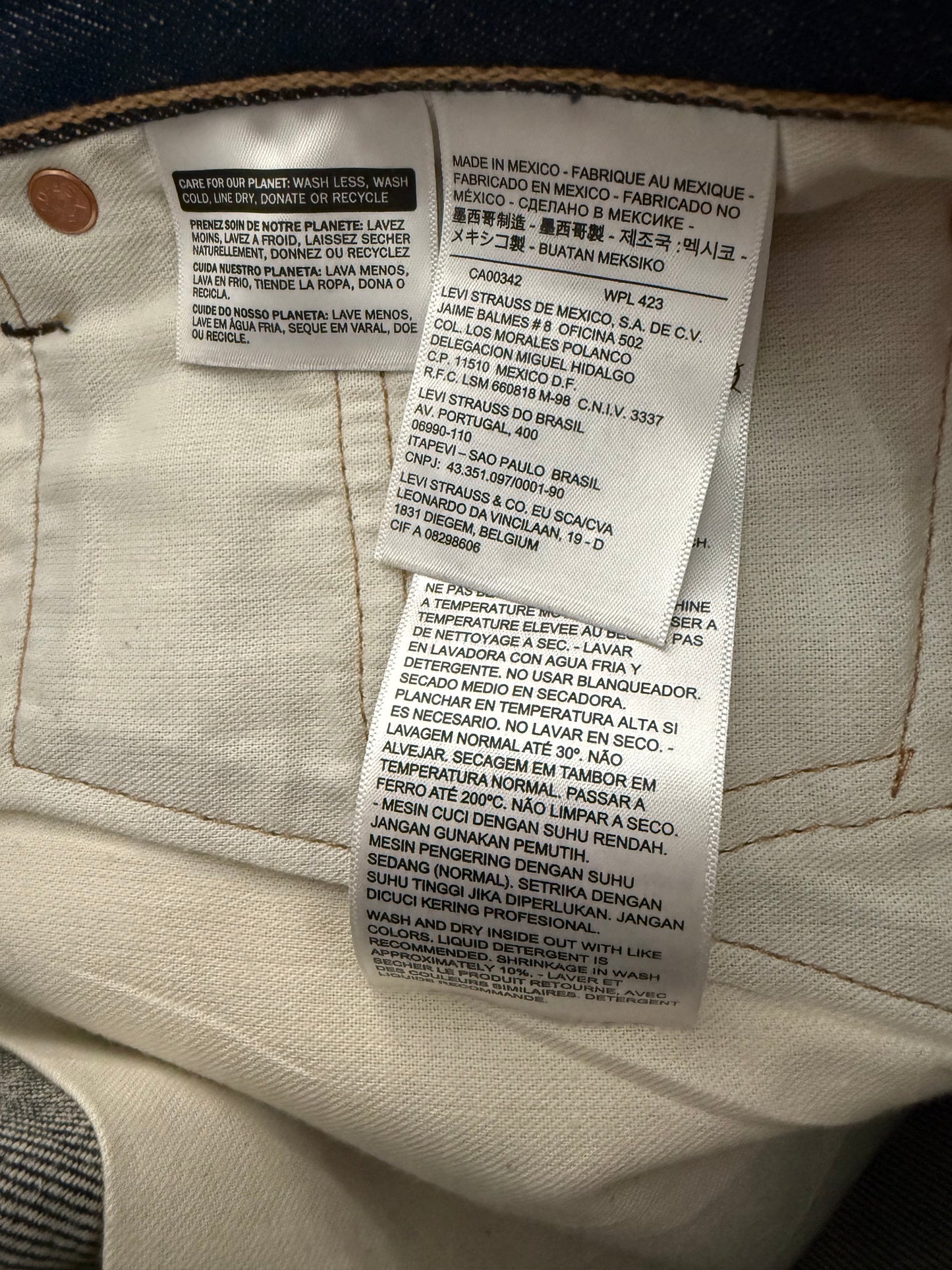 Levi’s 501XX Rigid Denim Jeans Deadstock Oversized