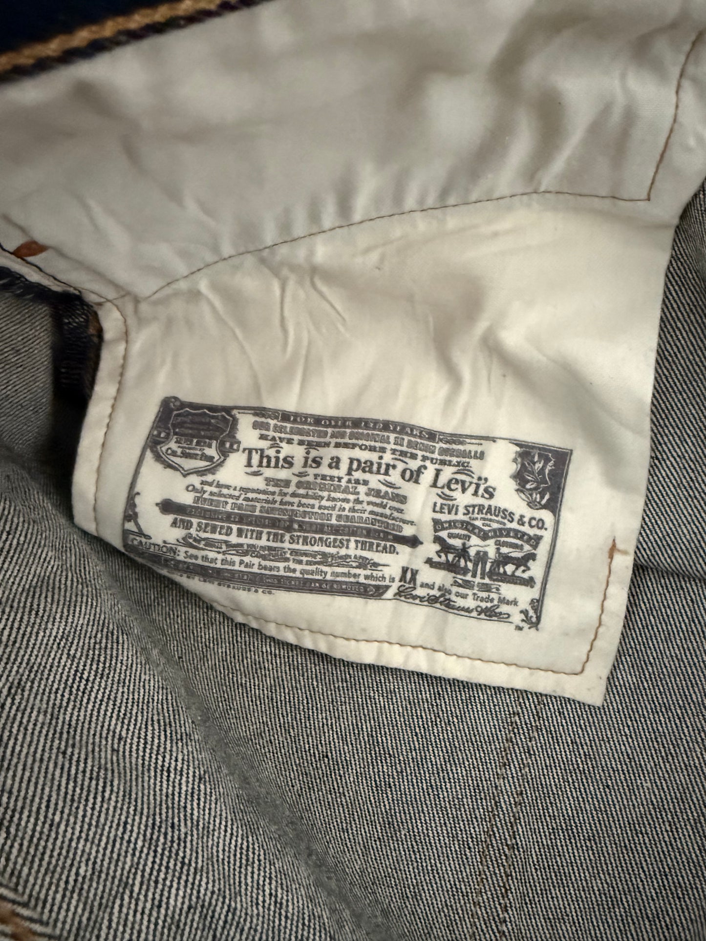 Levi’s 501XX Rigid Denim Jeans Deadstock Oversized