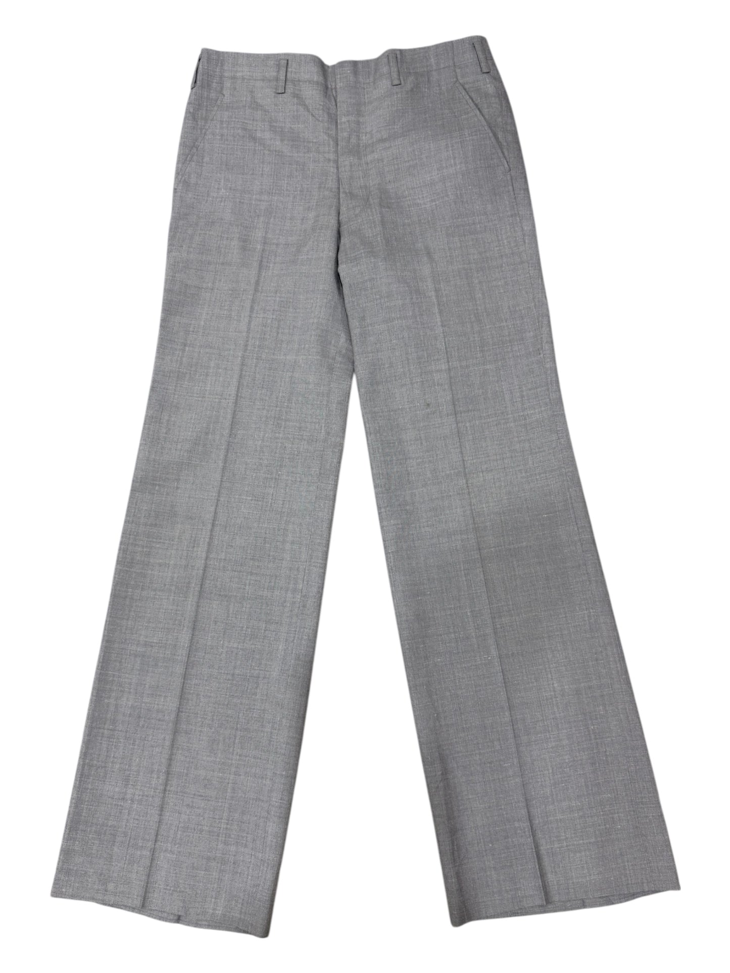Vintage 1960s-70s European Wool–Linen Tailored Slacks