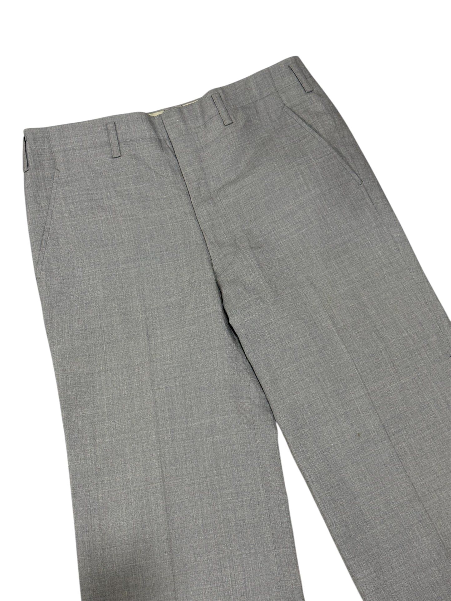Vintage 1960s-70s European Wool–Linen Tailored Slacks