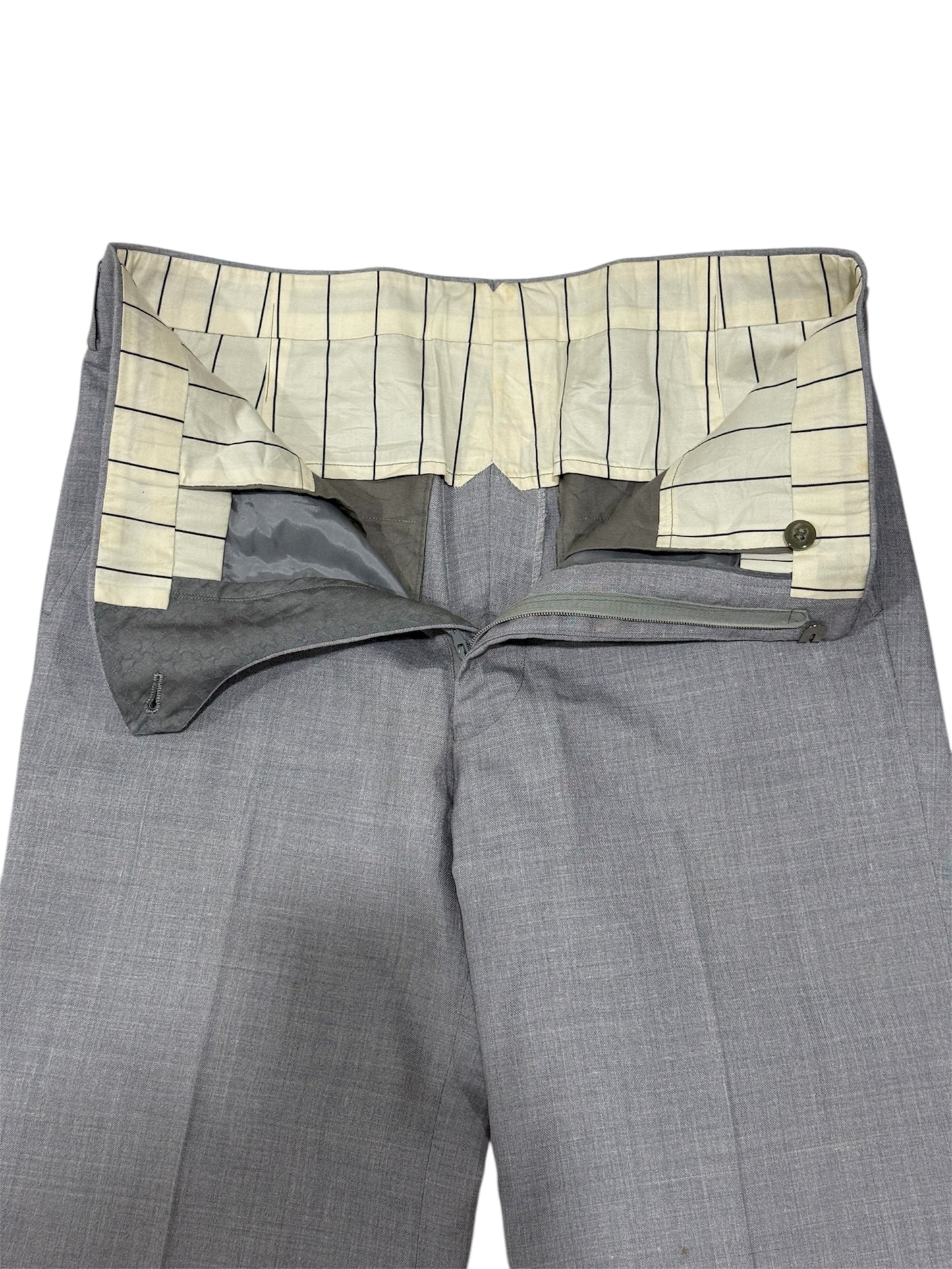 Vintage 1960s-70s European Wool–Linen Tailored Slacks