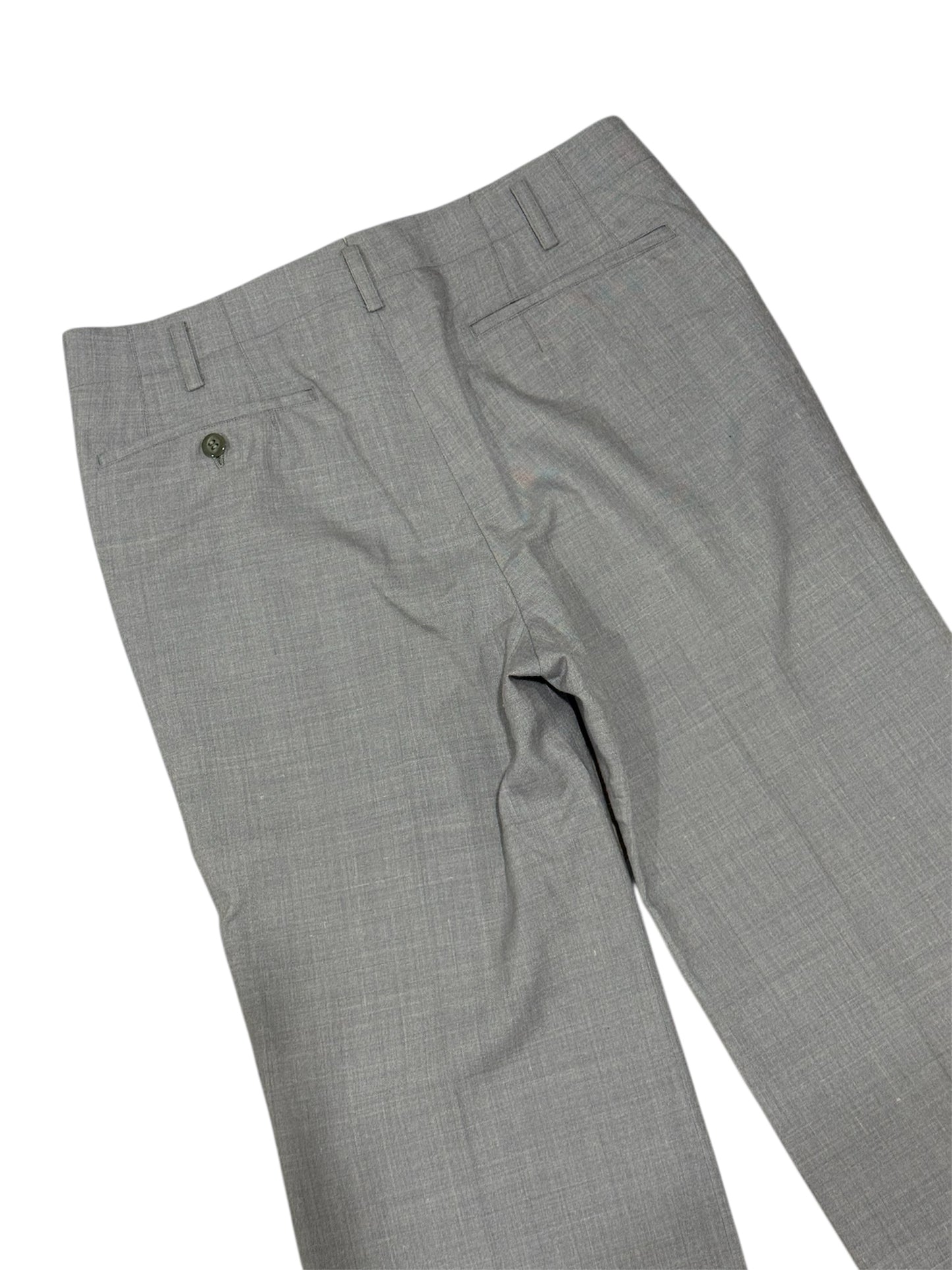 Vintage 1960s-70s European Wool–Linen Tailored Slacks
