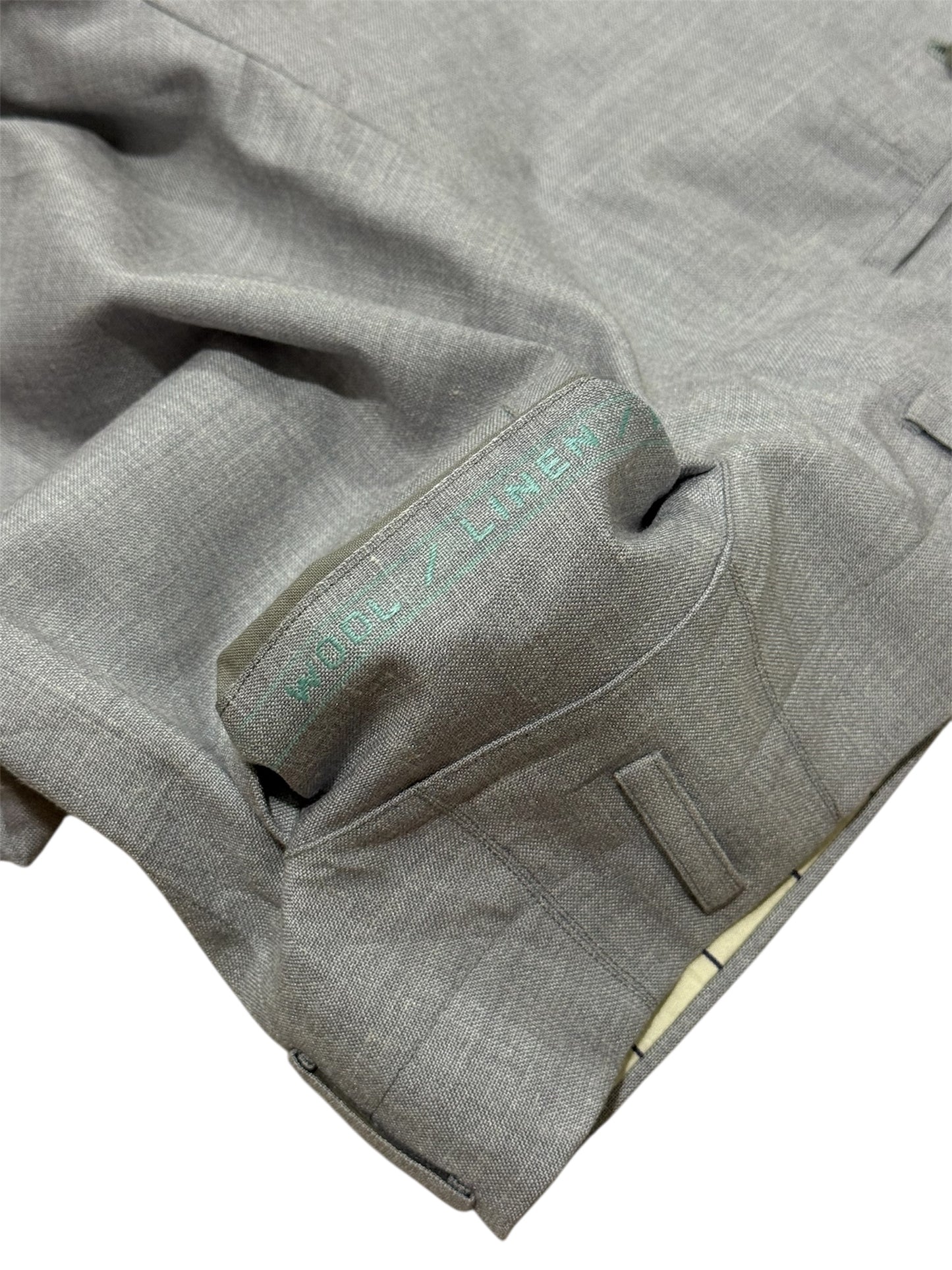 Vintage 1960s-70s European Wool–Linen Tailored Slacks