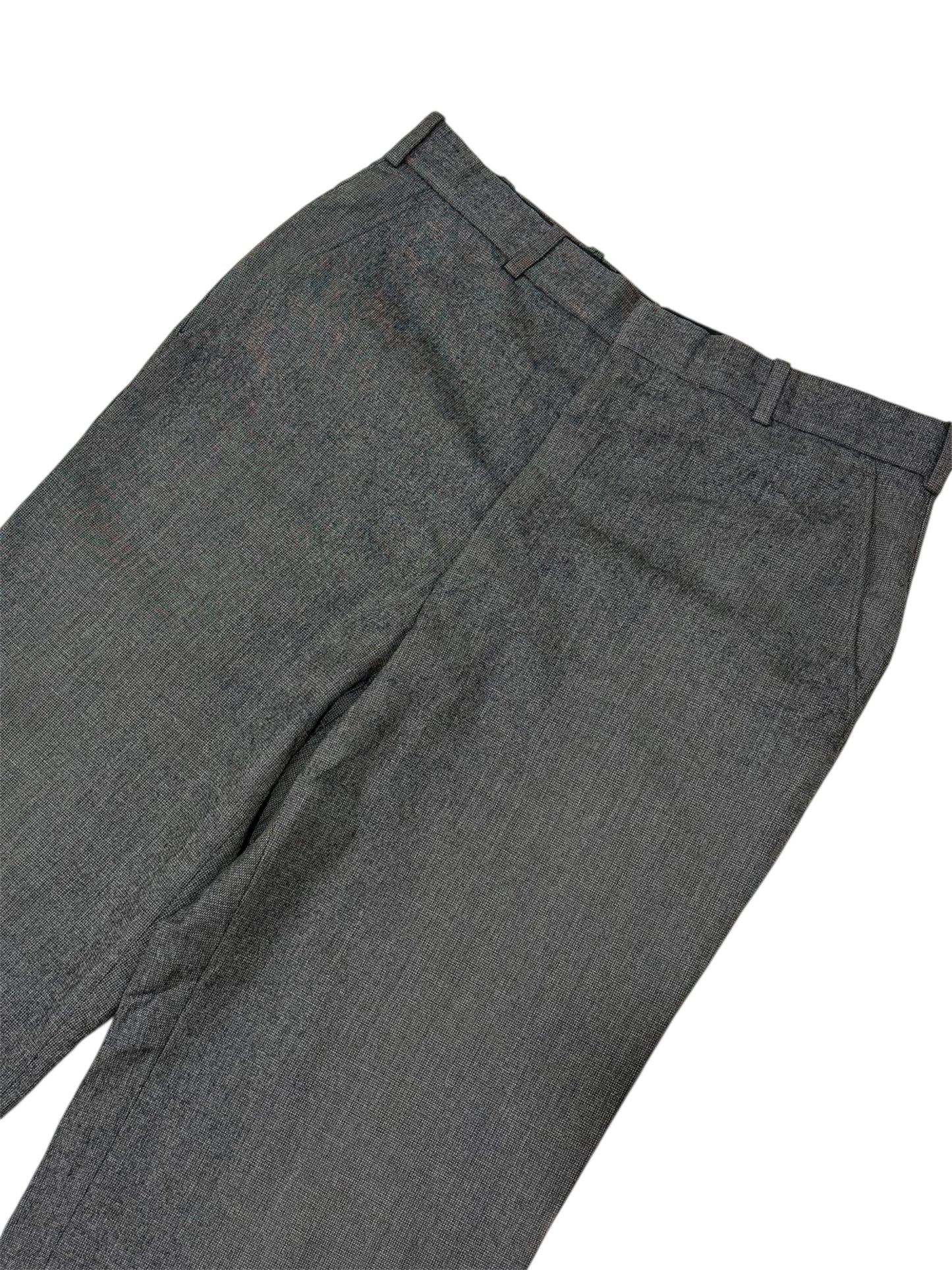 Vintage 1960s-70s European Salt & Pepper Wool-Blend Slacks