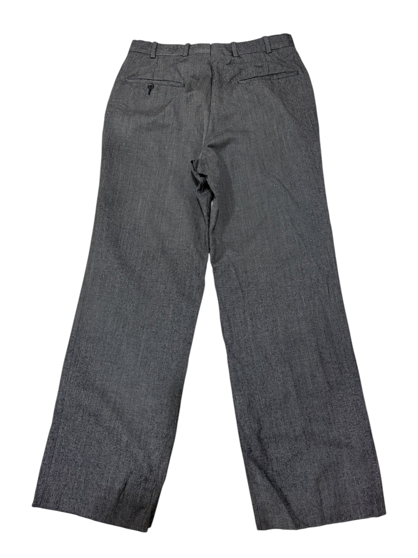 Vintage 1960s-70s European Salt & Pepper Wool-Blend Slacks