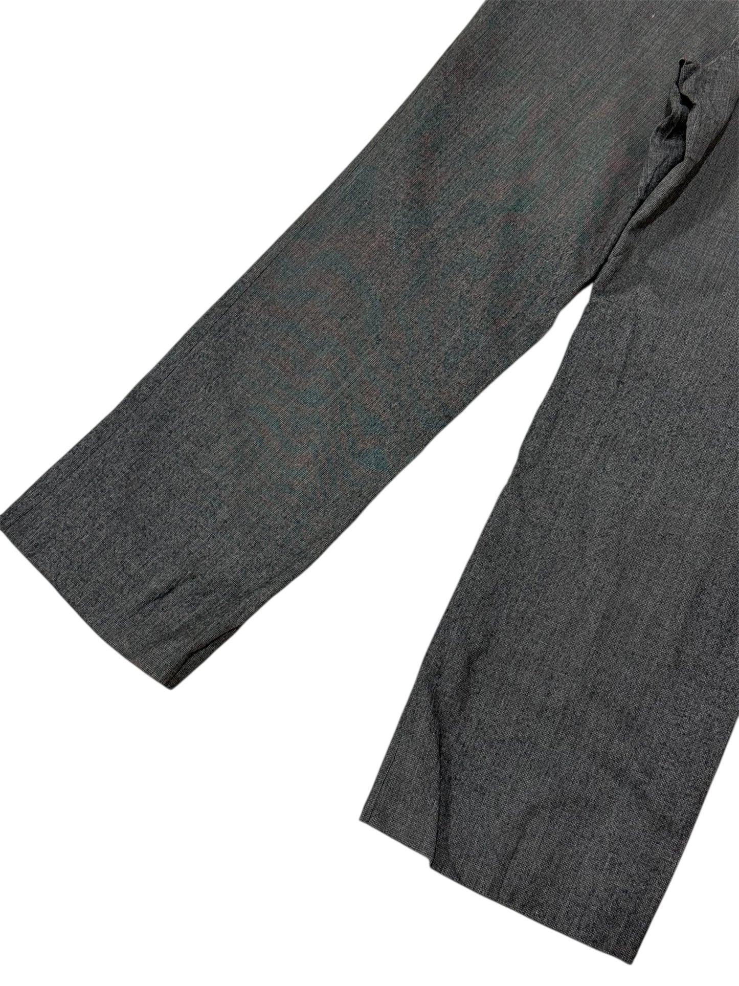 Vintage 1960s-70s European Salt & Pepper Wool-Blend Slacks