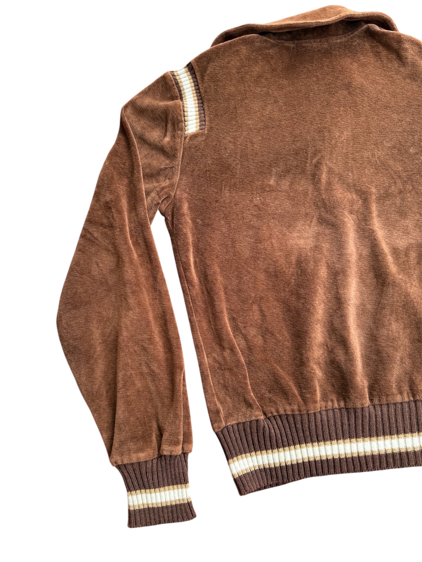 Vintage 1970s Sears The Men’s Store Brown Velour Knit Top