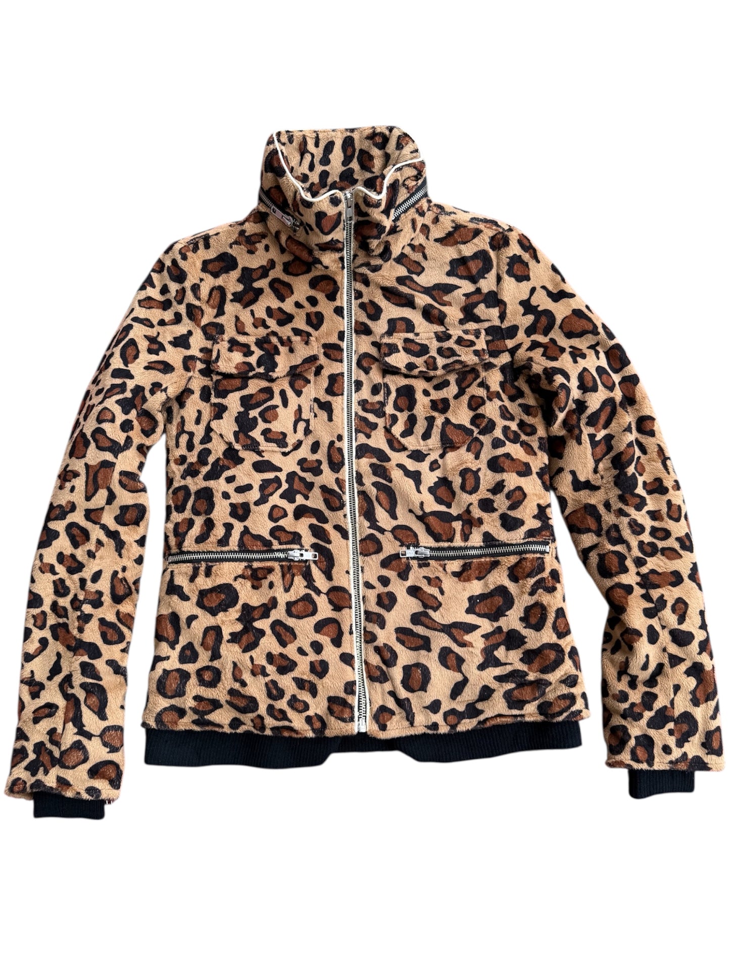 Rodeo Crowns Leopard Print Fleece Jacket