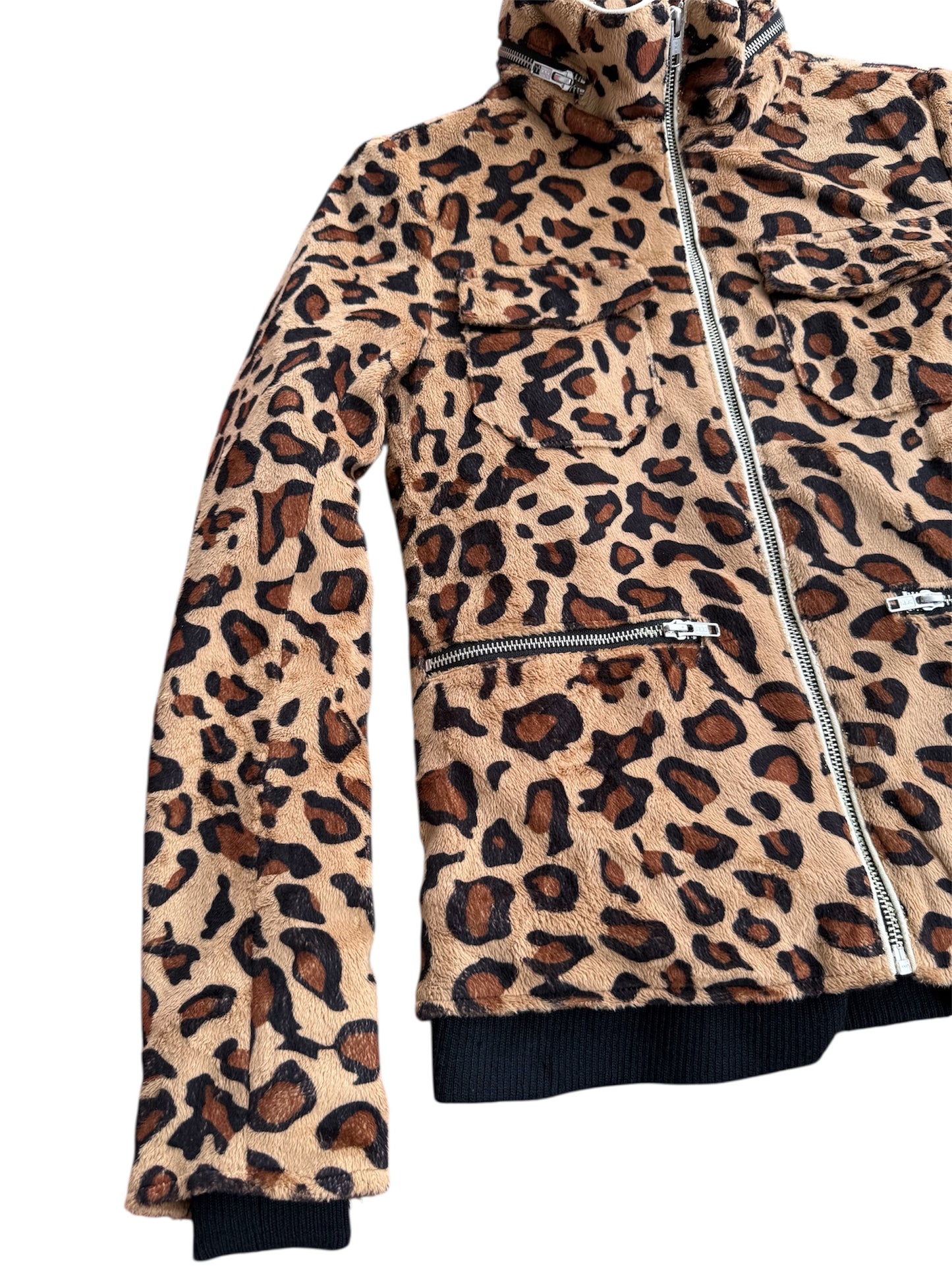 Rodeo Crowns Leopard Print Fleece Jacket