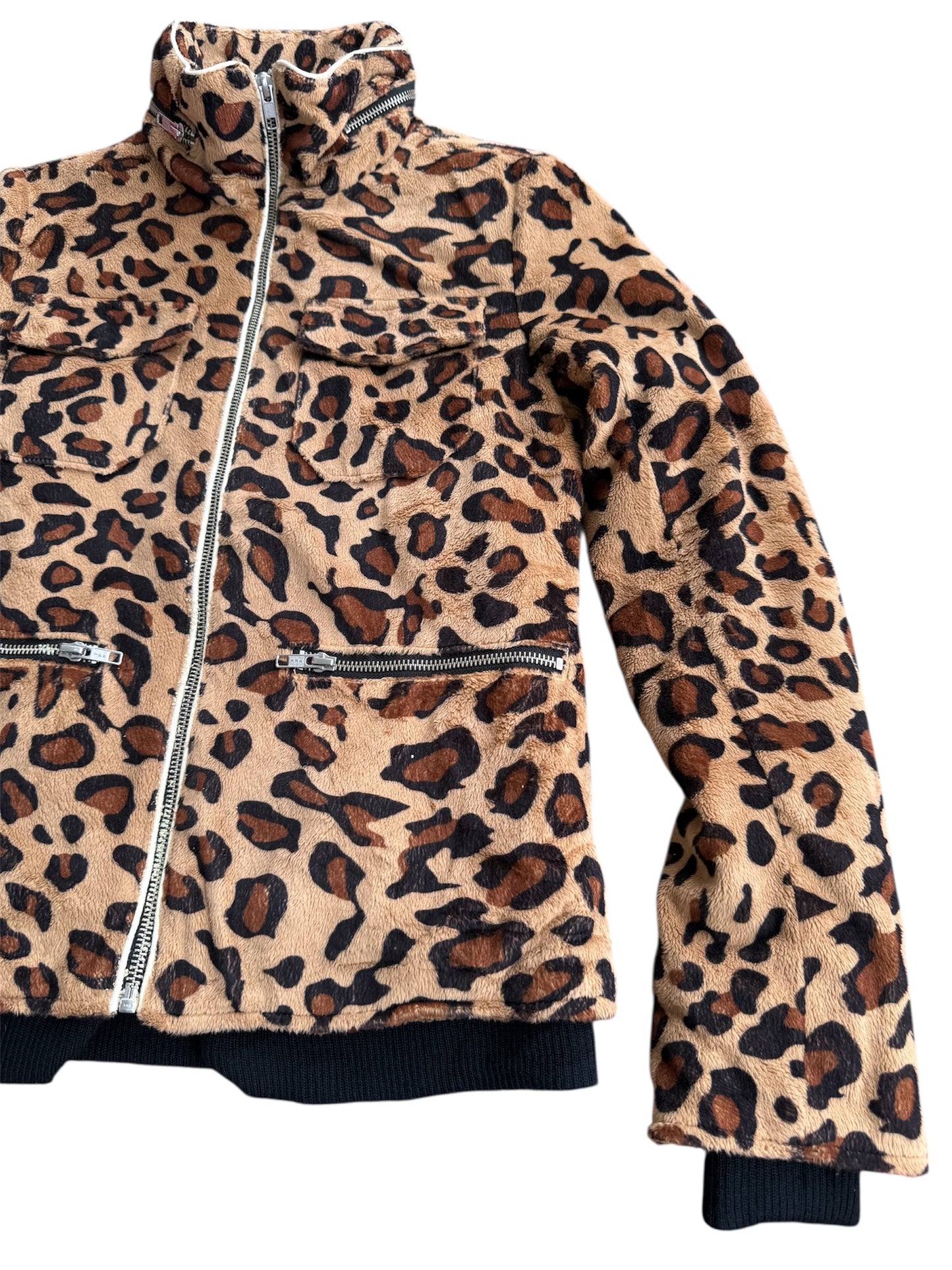 Rodeo Crowns Leopard Print Fleece Jacket