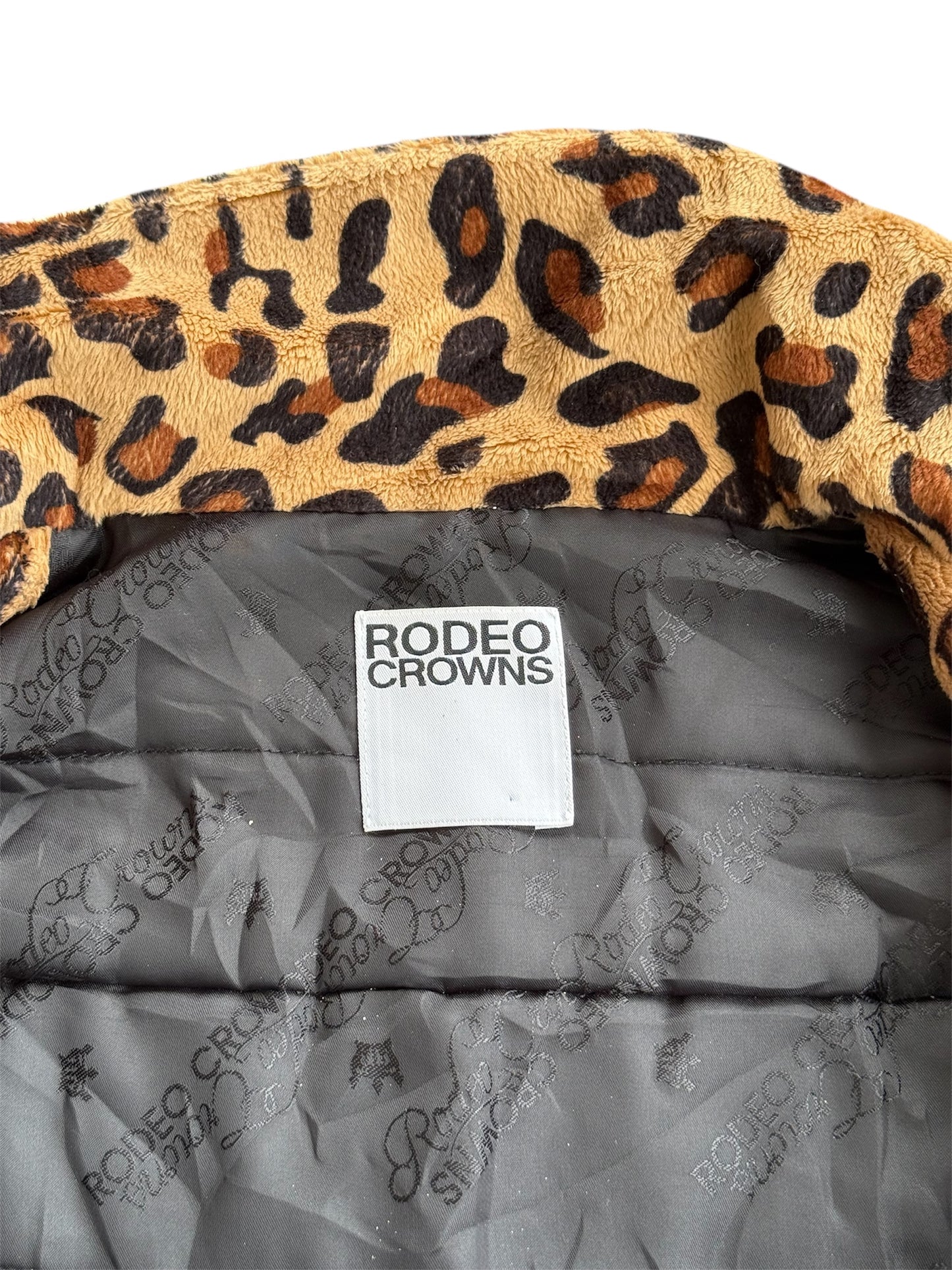 Rodeo Crowns Leopard Print Fleece Jacket