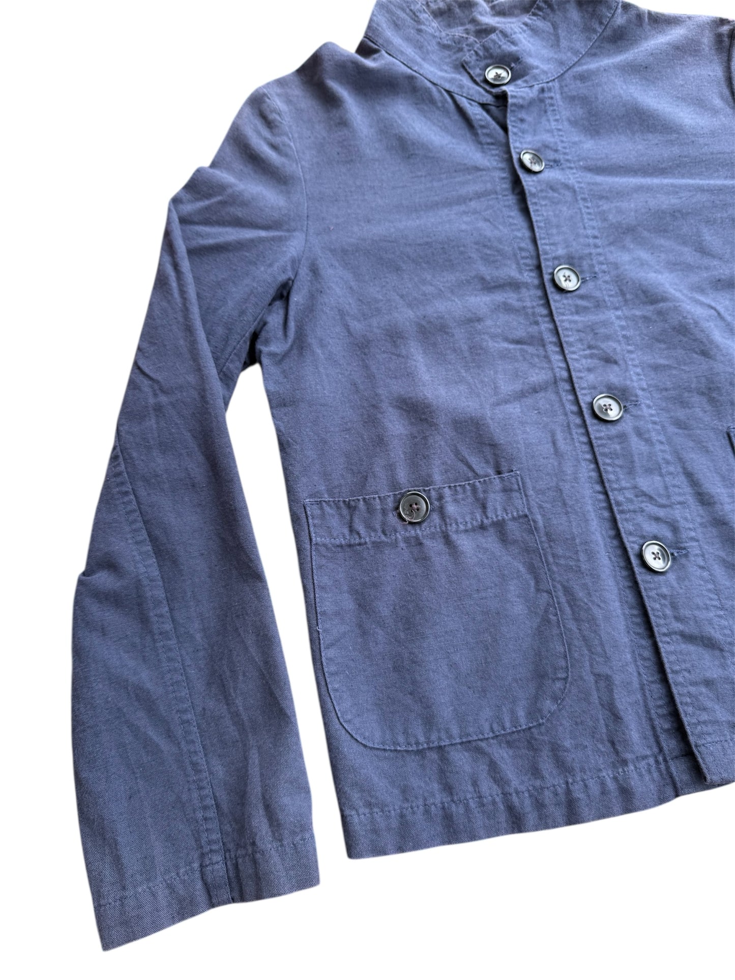 VETRA Blue Cotton Work Jacket Made in France