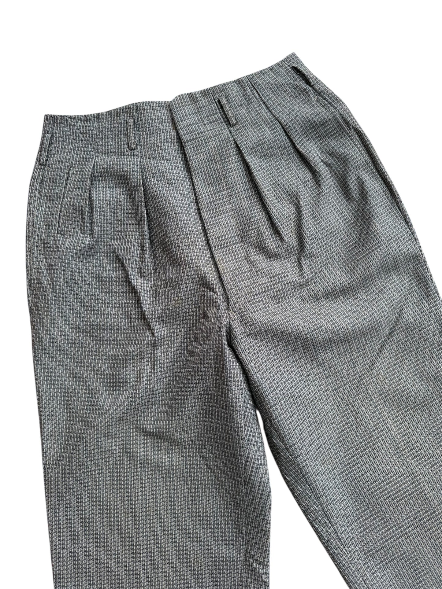 Vintage 1940s-50s European Houndstooth Wool Trousers