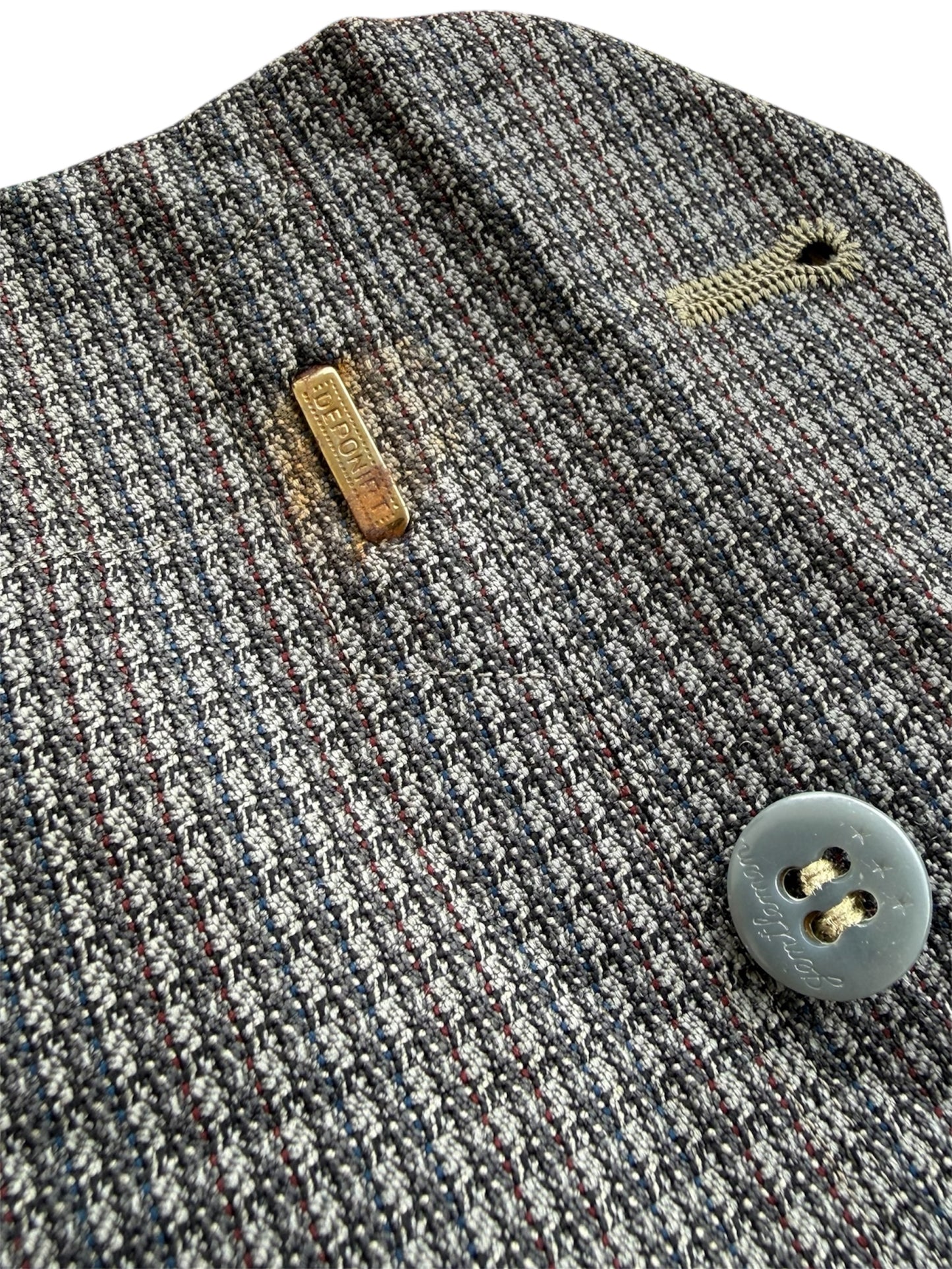 Vintage 1940s-50s European Houndstooth Wool Trousers
