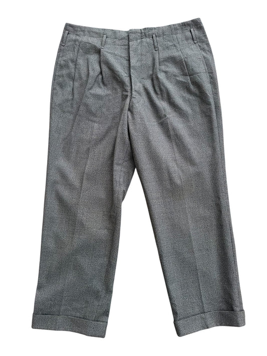 Vintage 1950s European Textured Wool Trousers