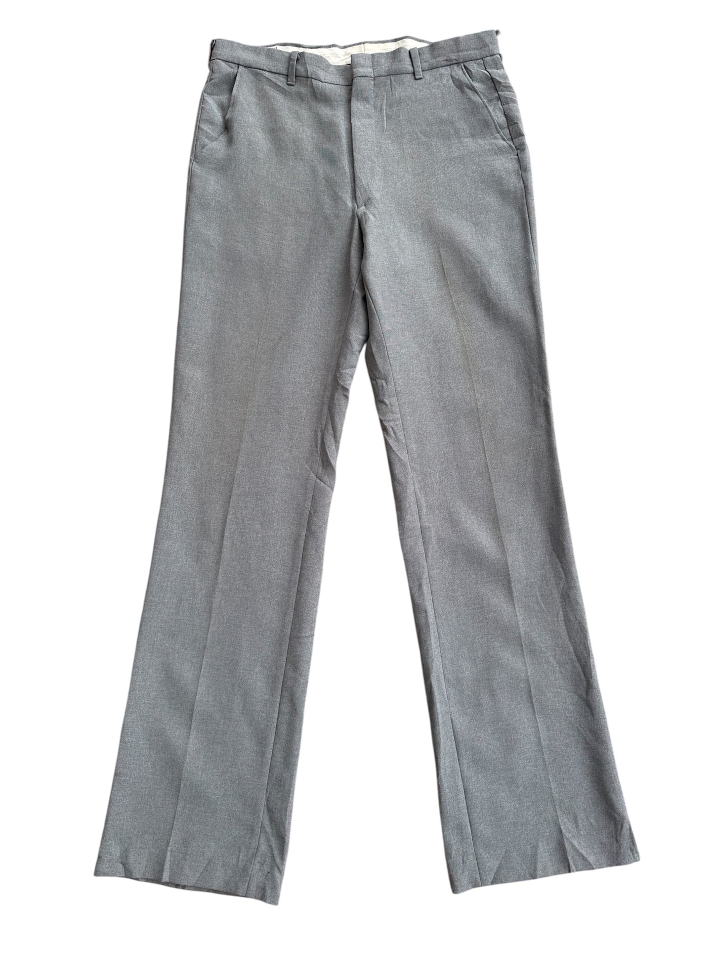 Vintage 1970s Botany 500 Grey Textured Slacks Made In Usa