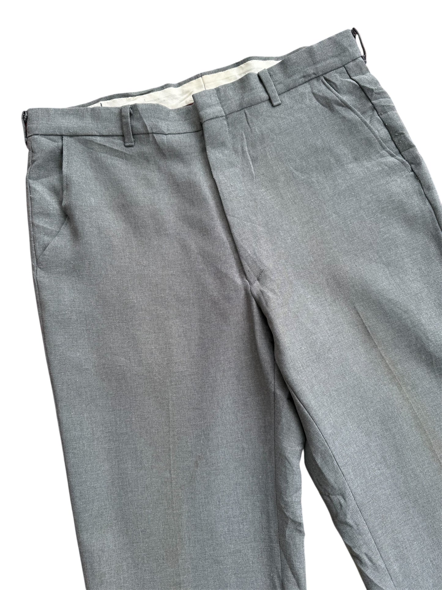Vintage 1970s Botany 500 Grey Textured Slacks Made In Usa