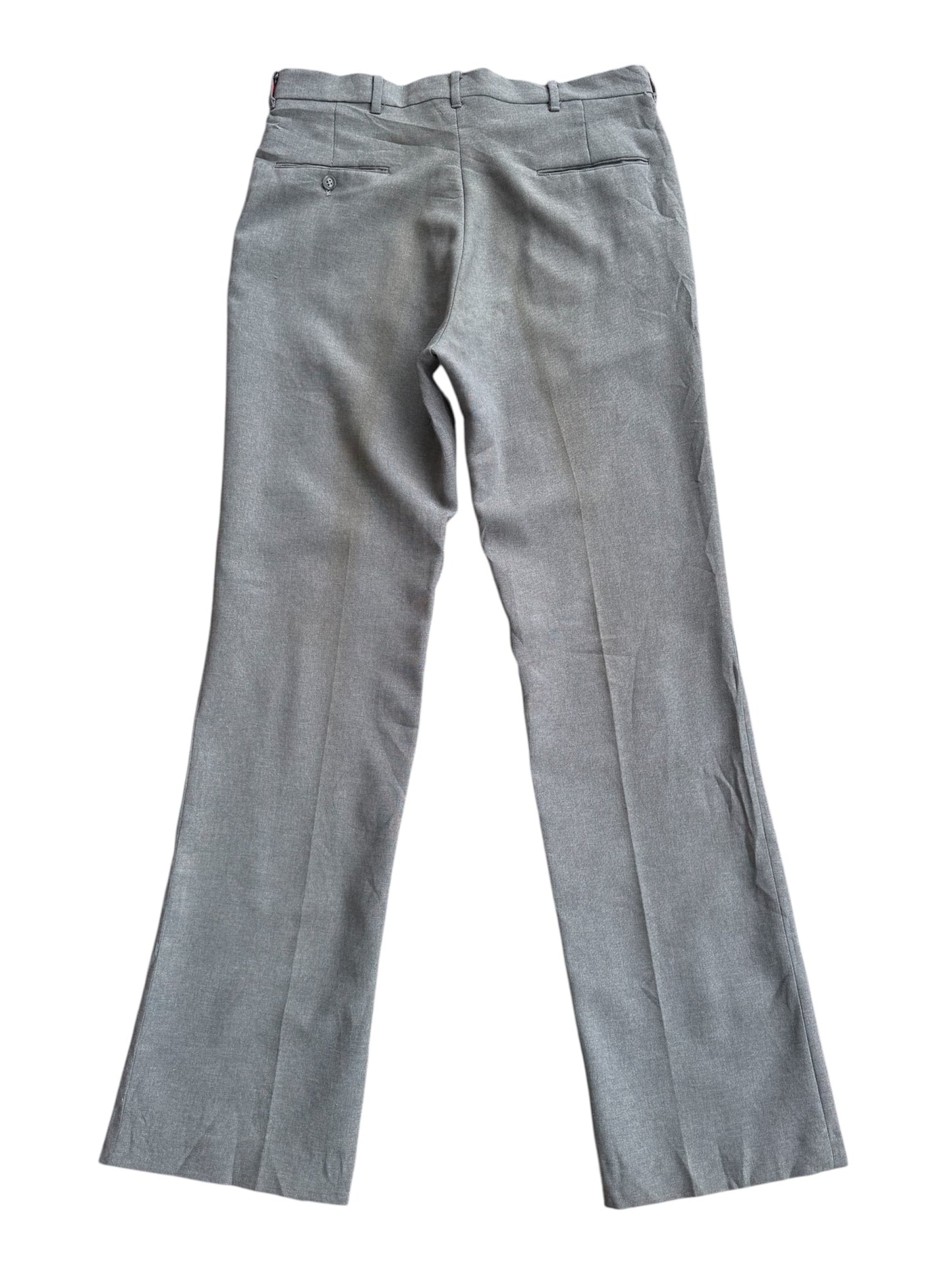 Vintage 1970s Botany 500 Grey Textured Slacks Made In Usa