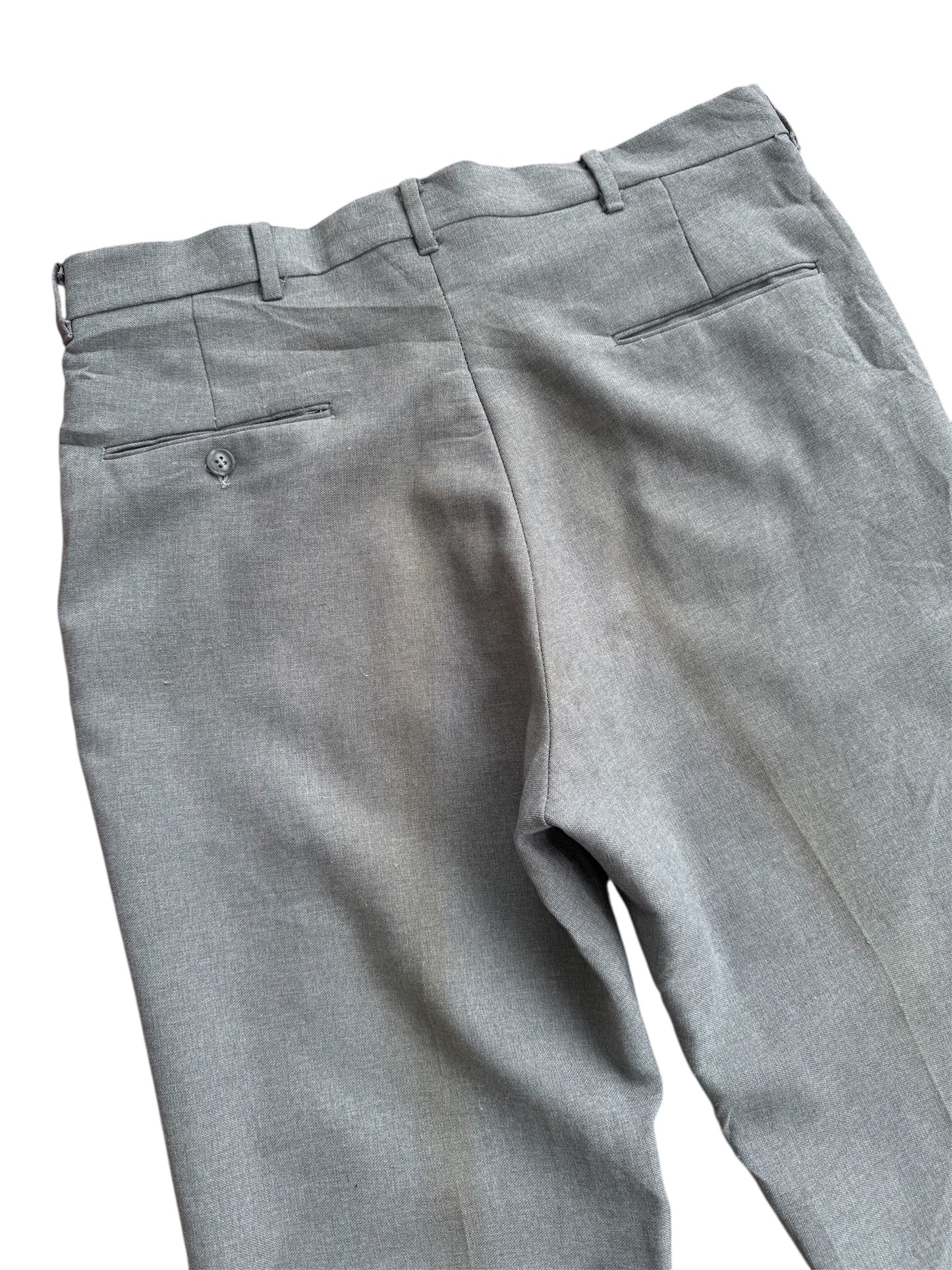 Vintage 1970s Botany 500 Grey Textured Slacks Made In Usa