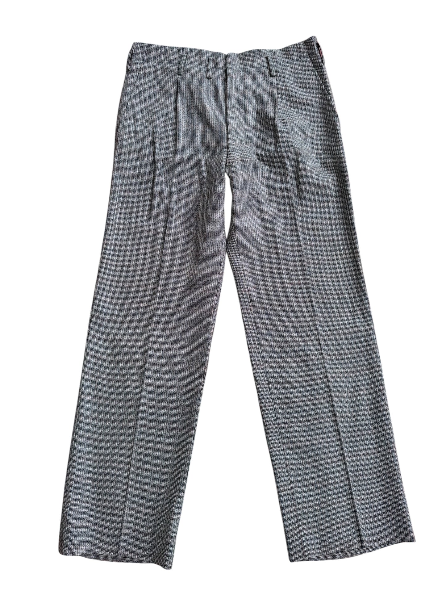 Vintage 1950s-60s European Textured Wool Trousers
