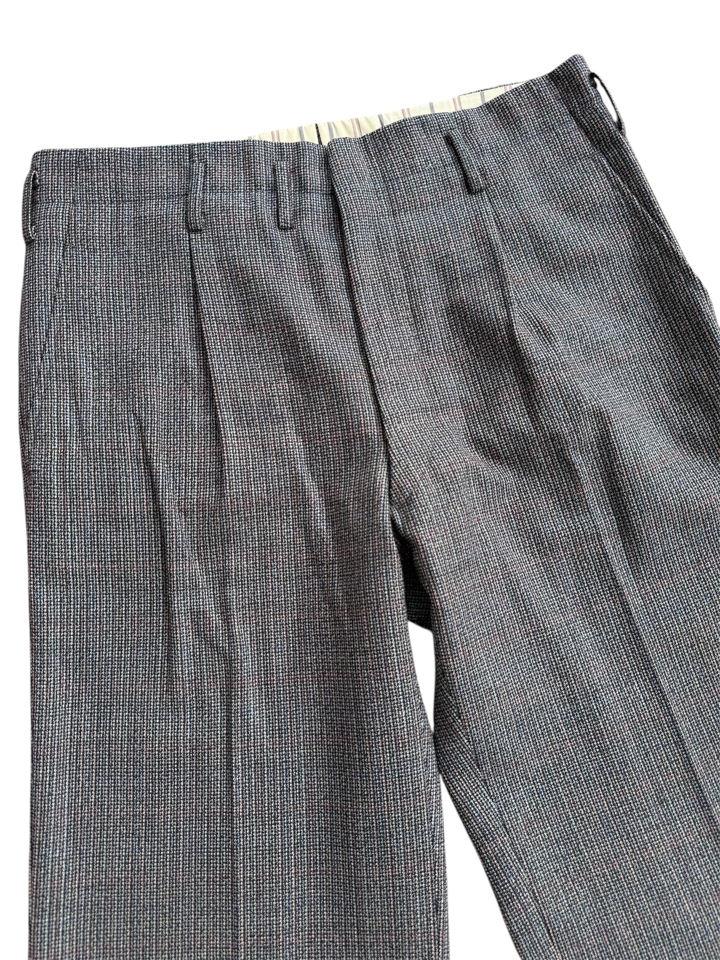 Vintage 1950s-60s European Textured Wool Trousers