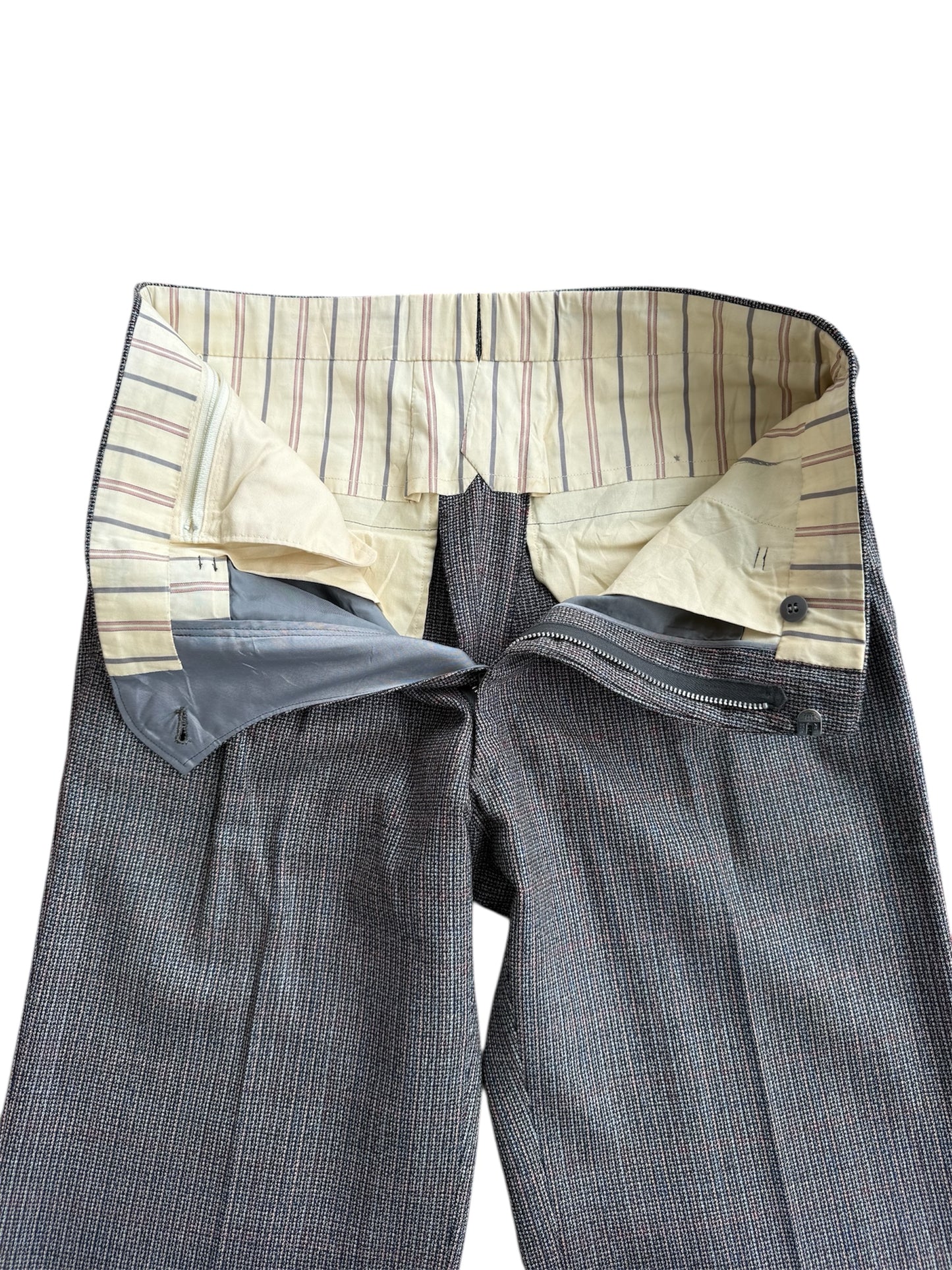 Vintage 1950s-60s European Textured Wool Trousers