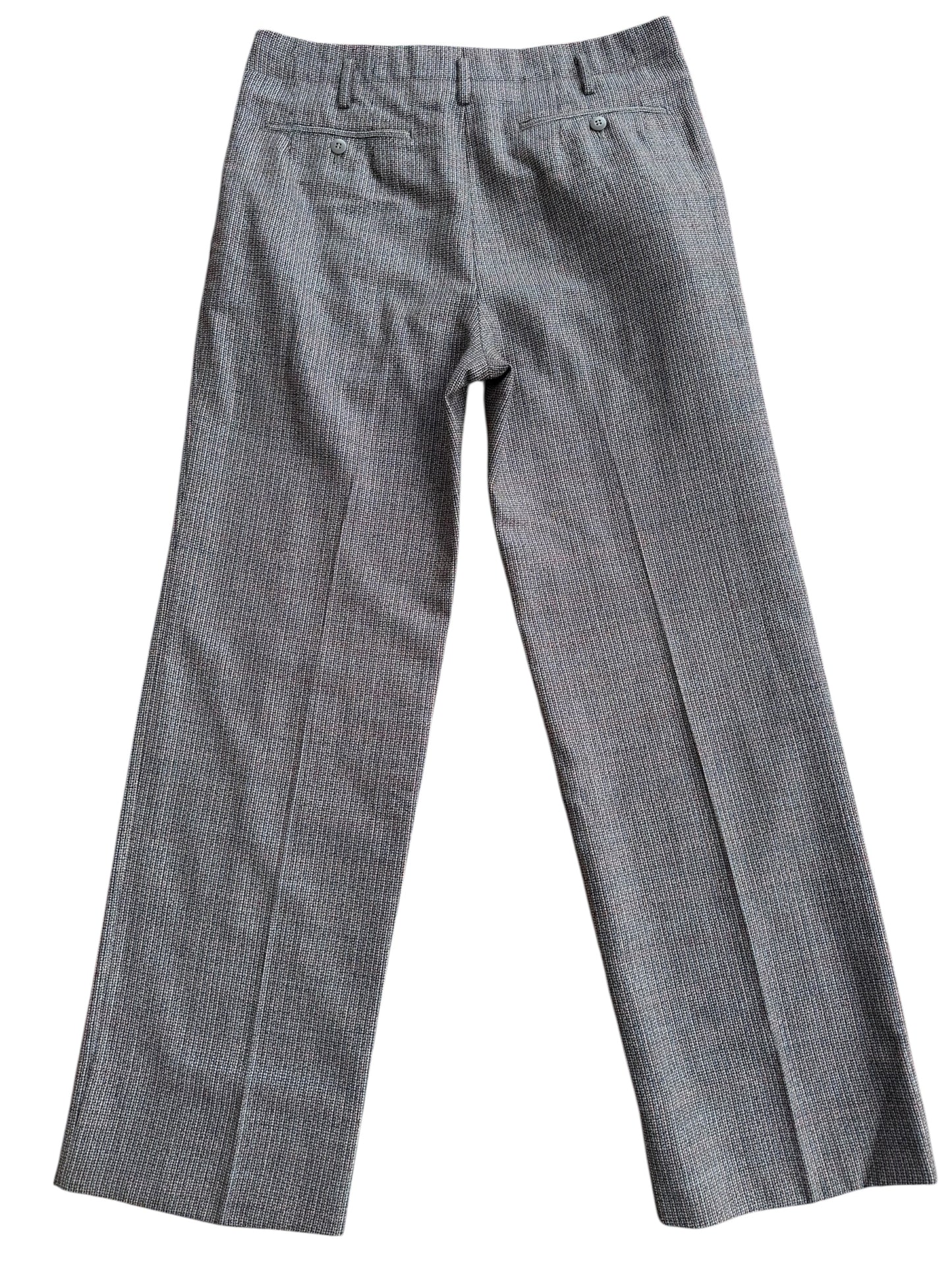 Vintage 1950s-60s European Textured Wool Trousers