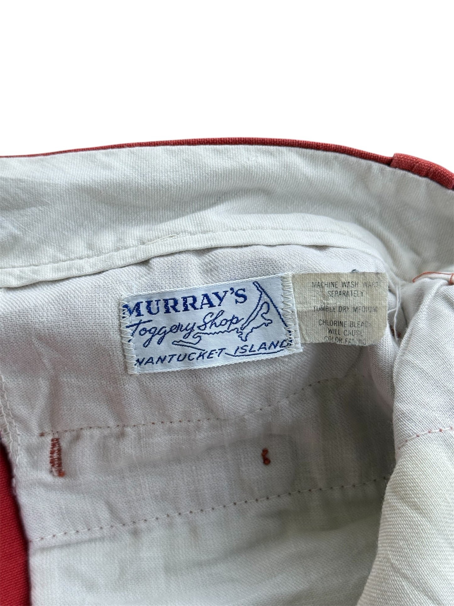 Vintage 1960s Murray’s Toggery Shop “Nantucket Reds” Cotton Chino