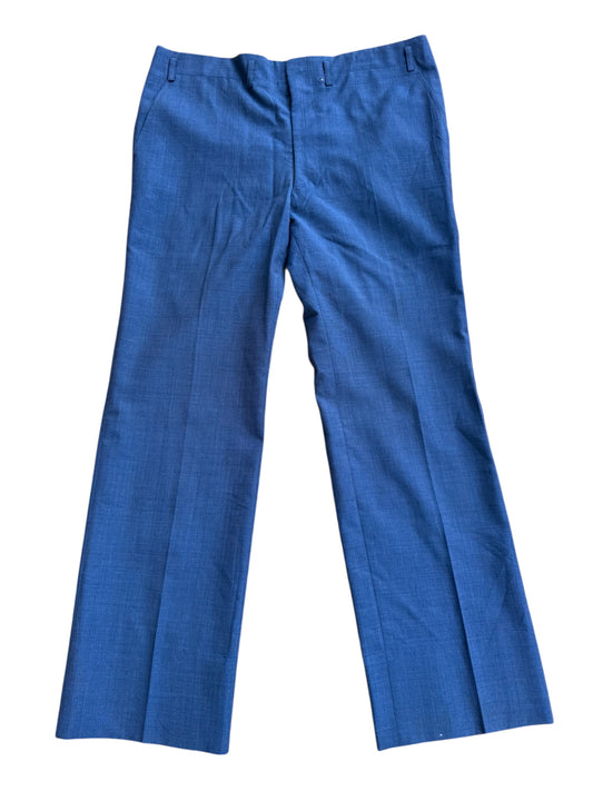 Vintage 1960s European Sky Blue Wool Trousers