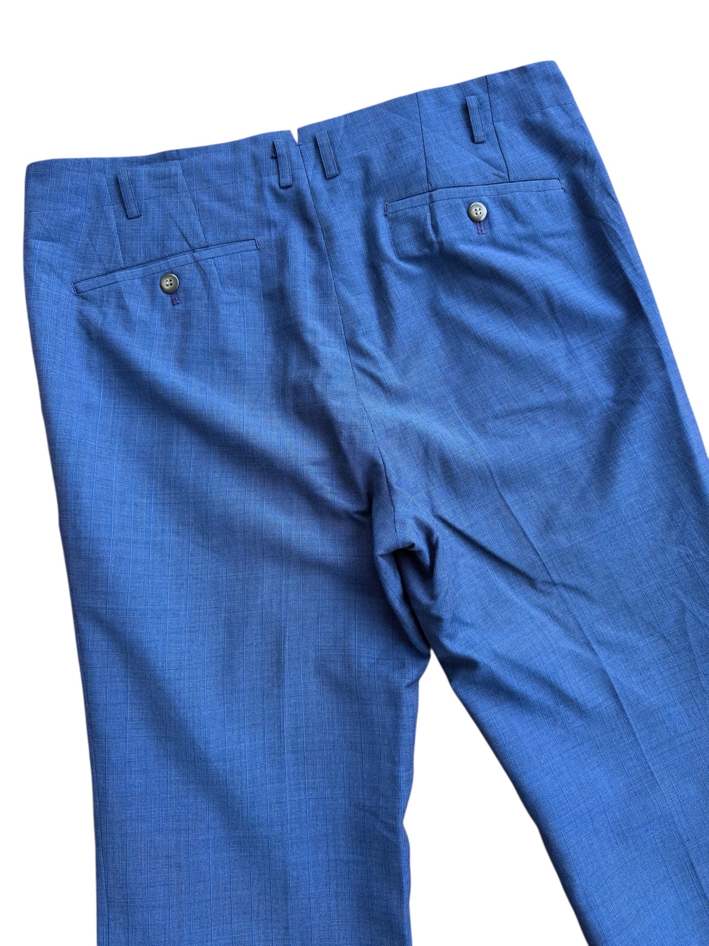 Vintage 1960s European Sky Blue Wool Trousers