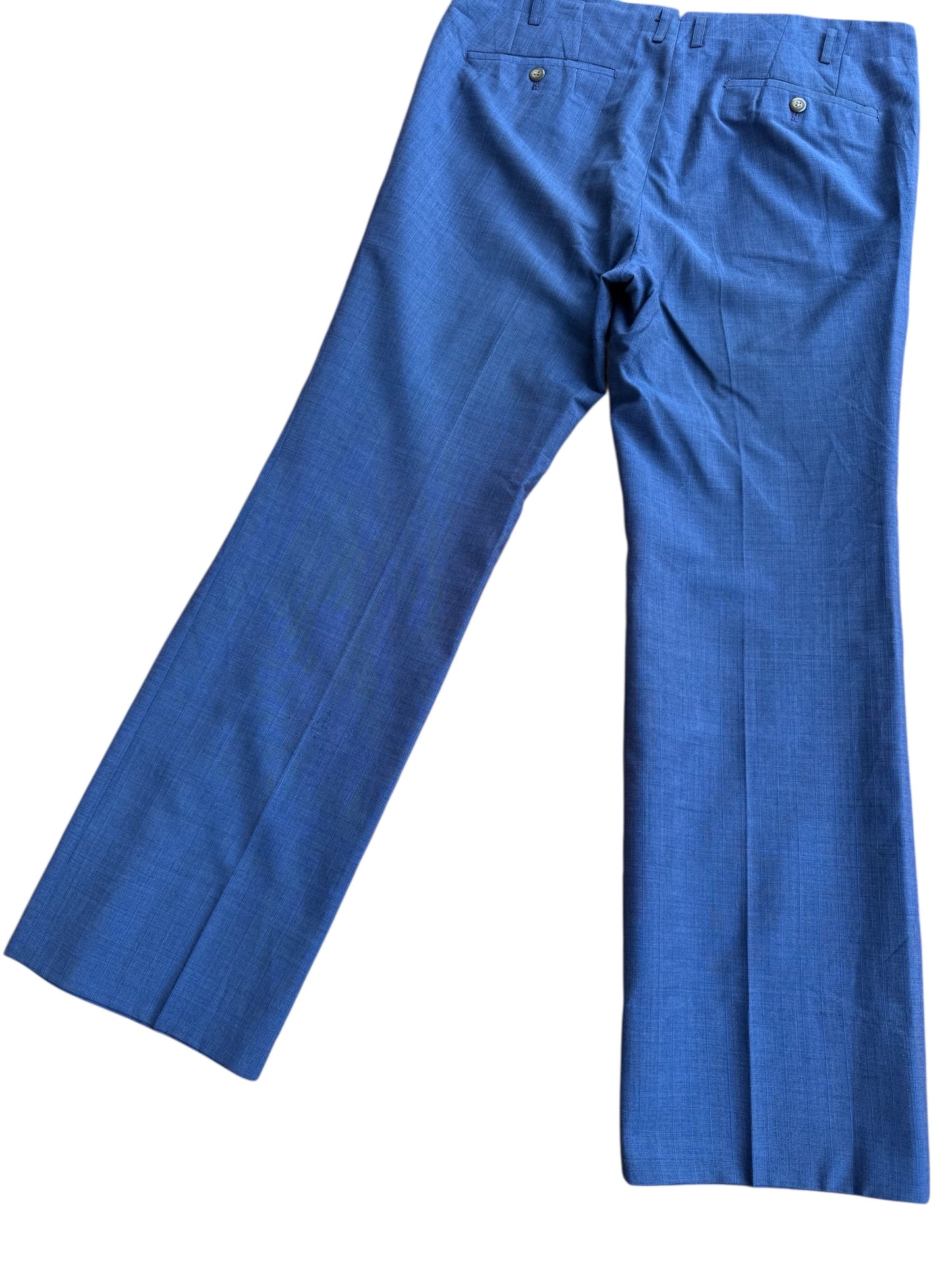 Vintage 1960s European Sky Blue Wool Trousers